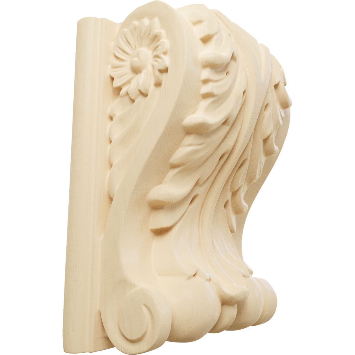 Ekena Millwork CORW04X03X06ABMA 4.25-in x 2.5-in x 5.5-in Unfinished Maple Wood Paintable/Stainable Corbel