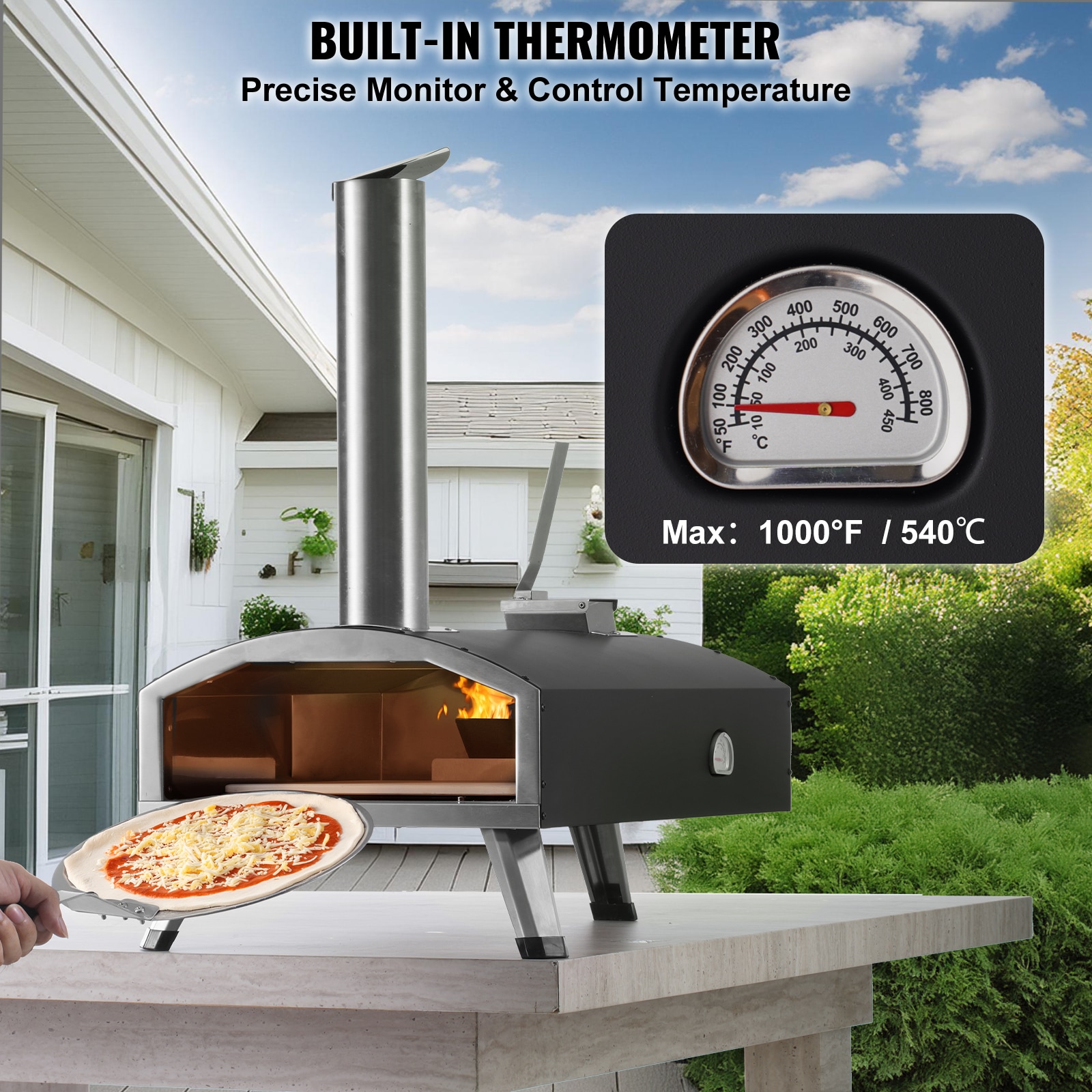 VEVOR BXPSL12YCKLPIX7UGV0 Outdoor-Pizza-Ovens - View #5
