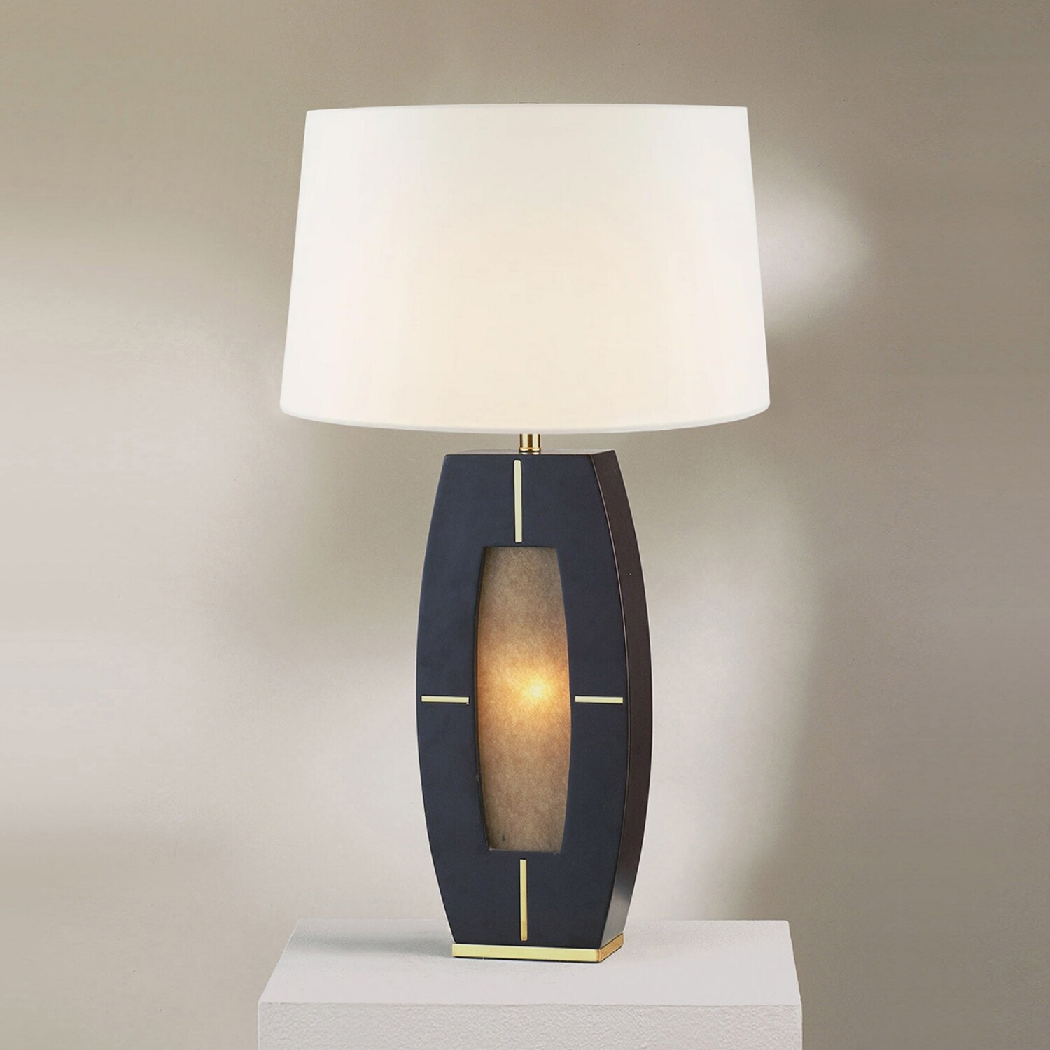 NOVA of California 1030773B Nightlight 11-in Ebony LED 4-way Table Lamp with
