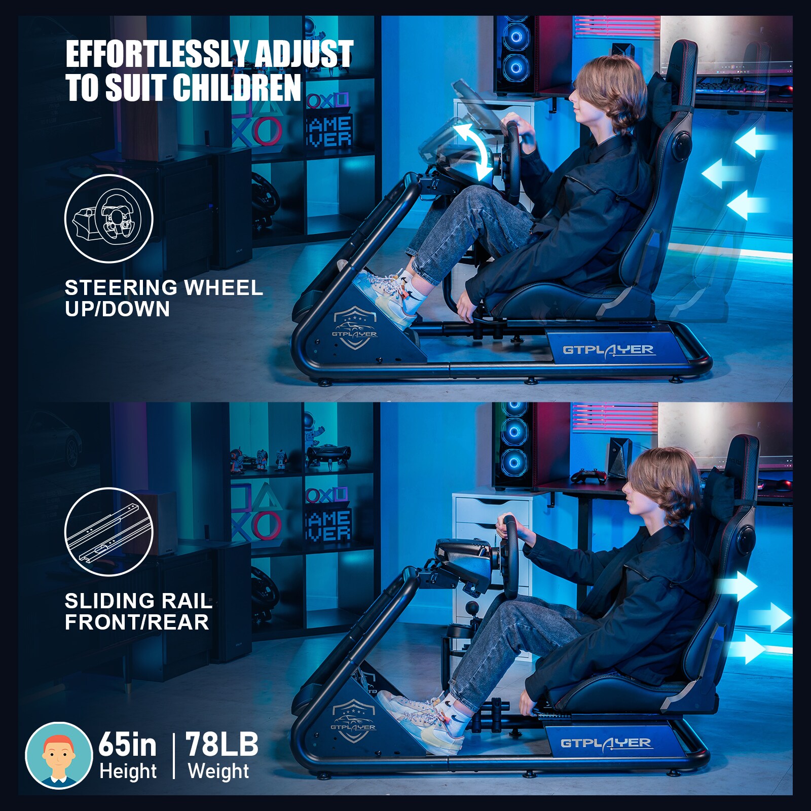GTPLAYER X3-890-BLK+GTS03 Office-Chairs - View #4
