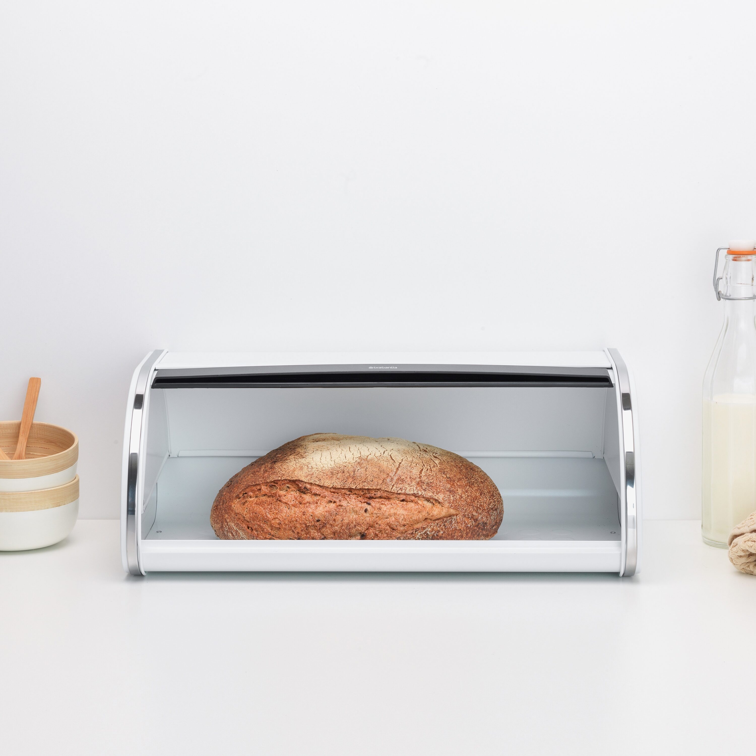 Brabantia 19-quart Steel Bpa-free Reusable Bread Box in the Food