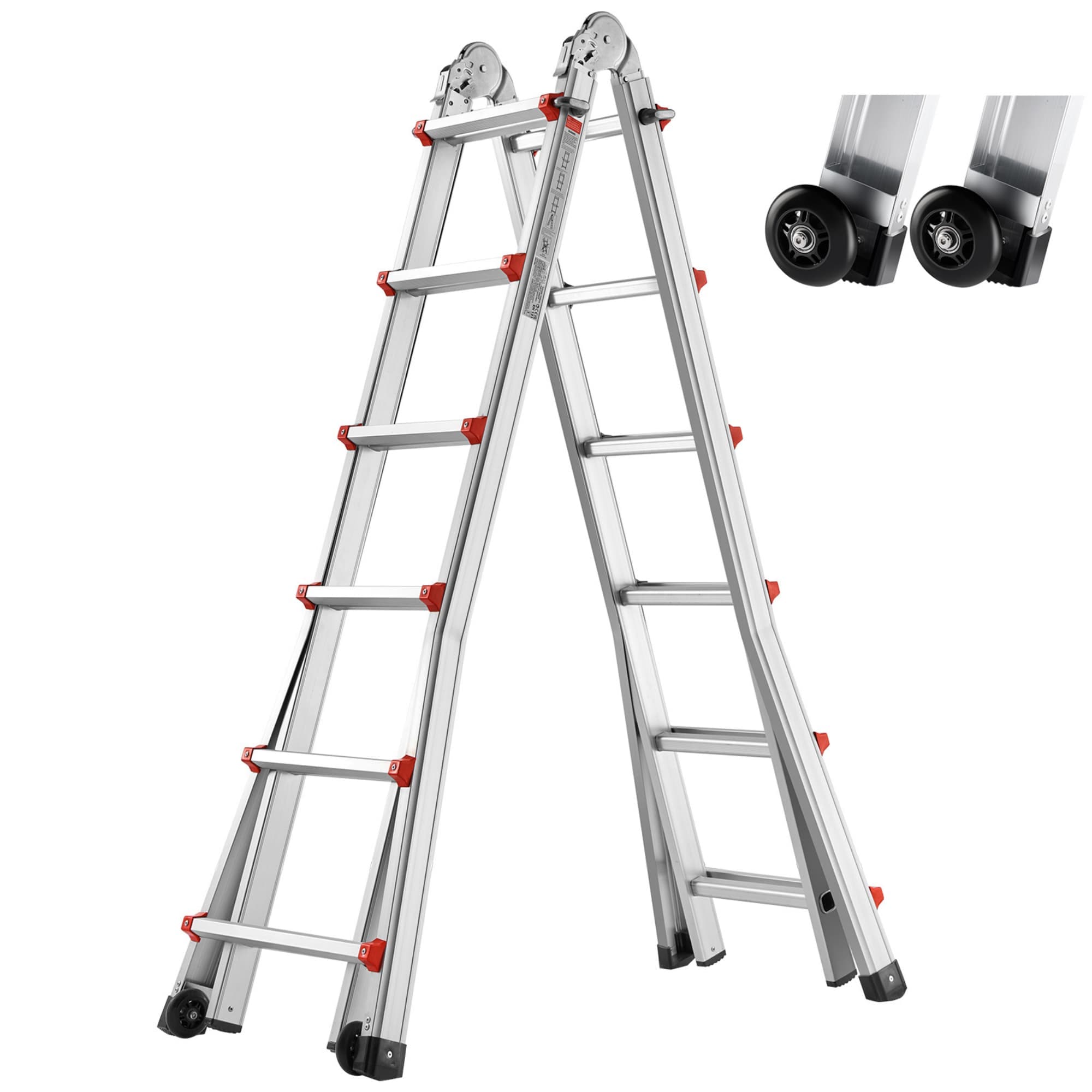Ama Pear Telescoping Ladder A Frame 20.5FT Extension Multi Function