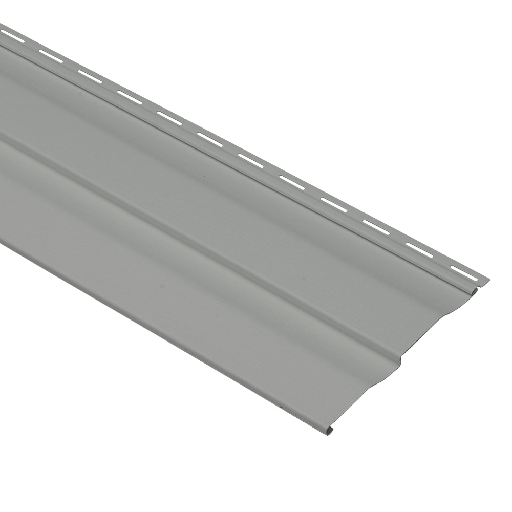 Georgia-Pacific 119549 Shadow Ridge Double 4 Dutch Lap Vinyl Siding Sample Pewter 24-in