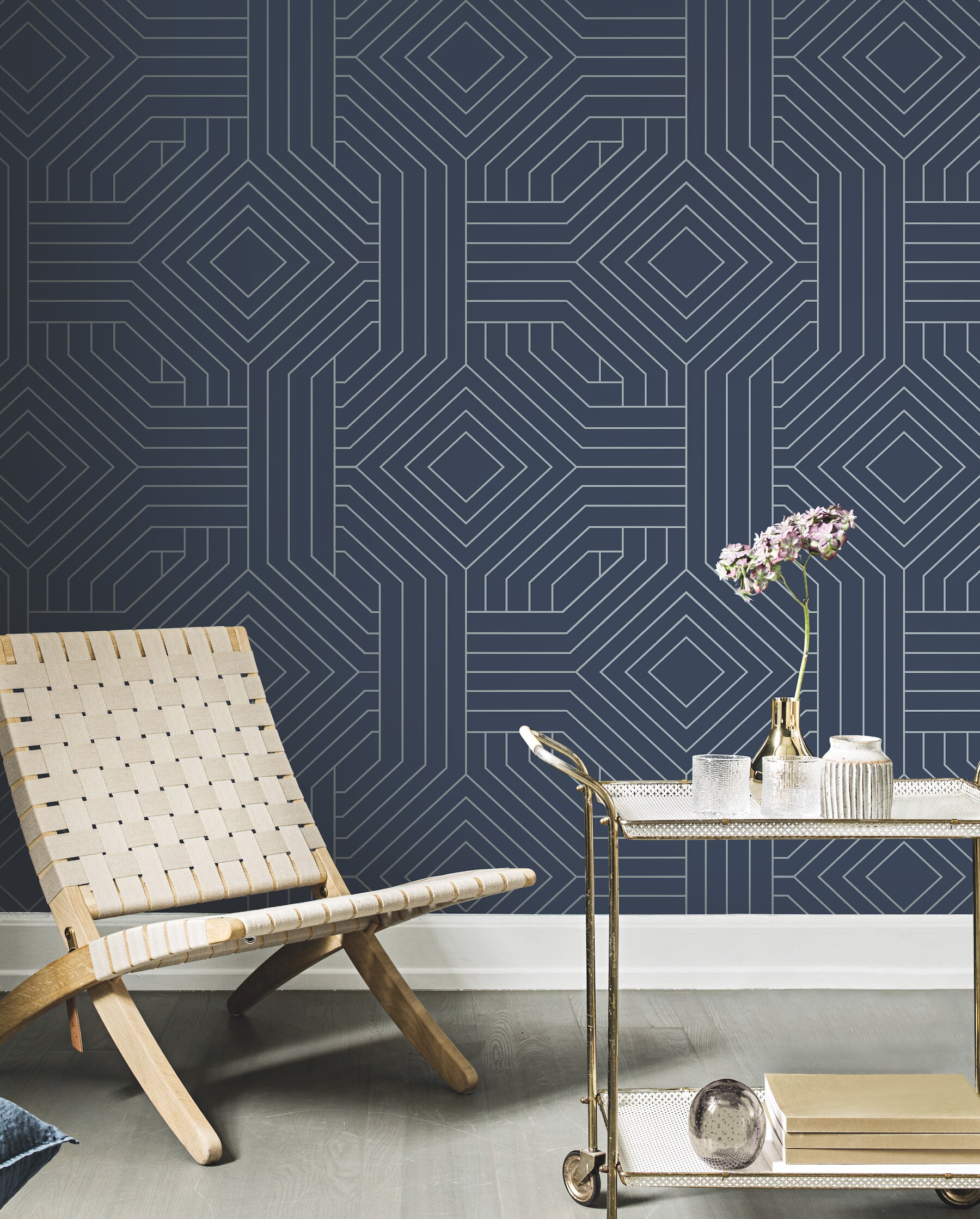 York Wallcoverings Candice Olson Modern Artisan II 60.8-sq Ft Blue Non ...