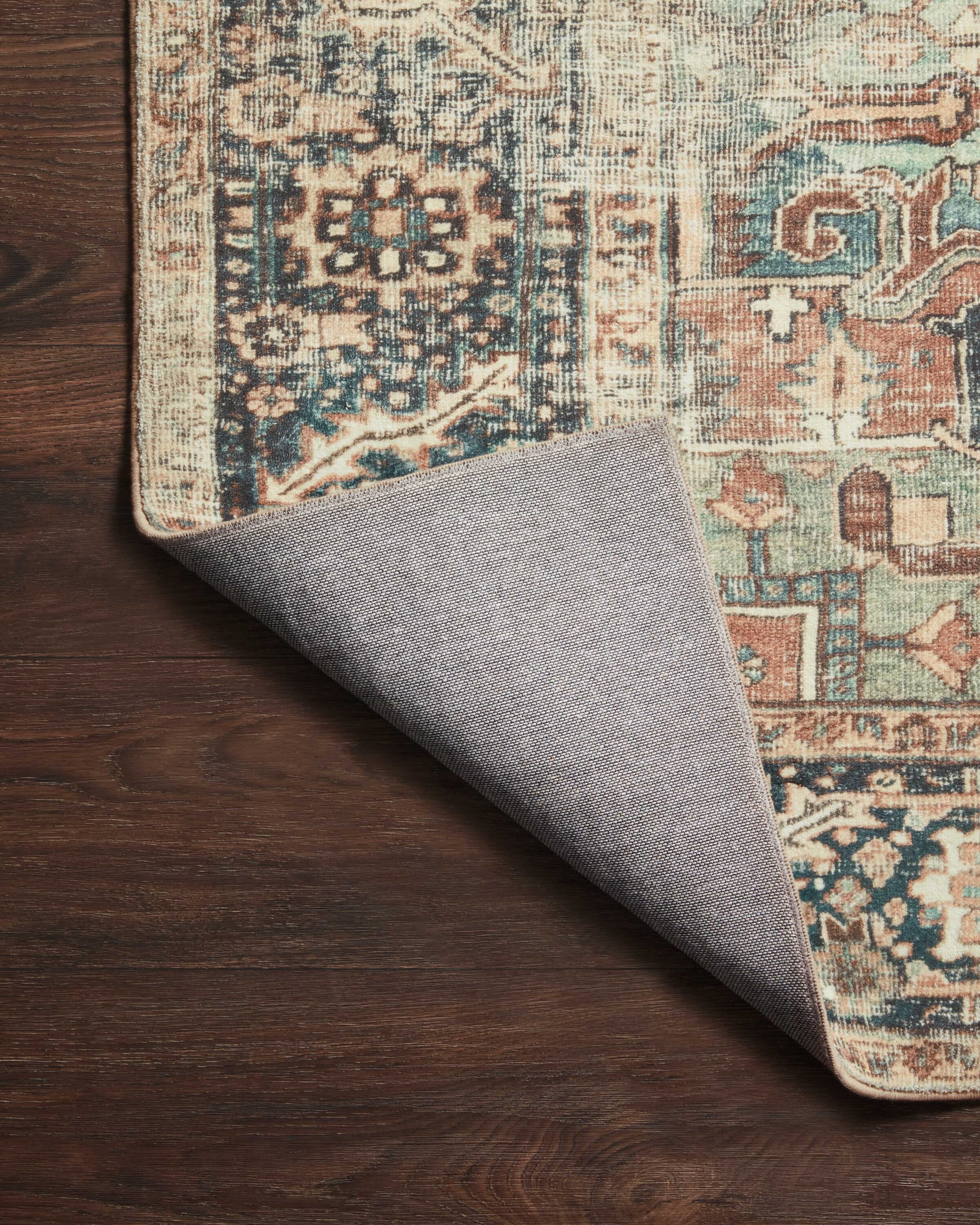 Margot Terracotta and Lagoon Bohemian Vintage Area Rug