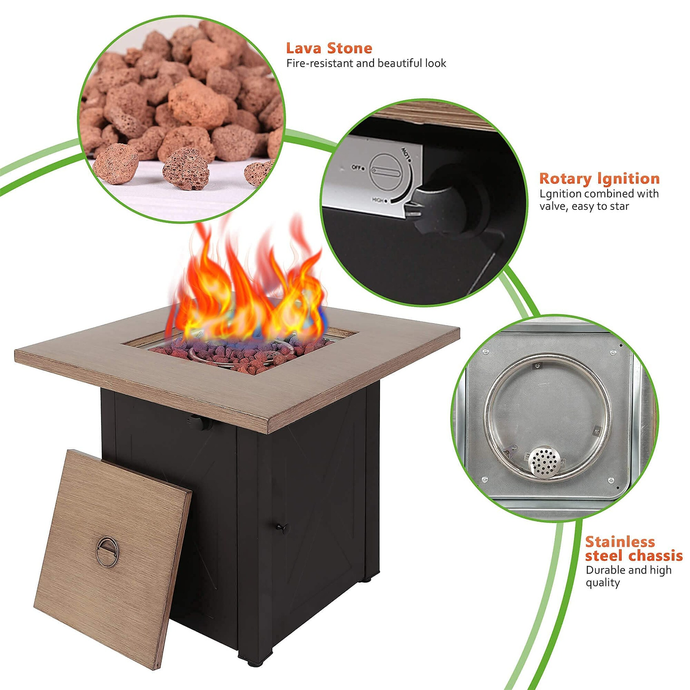 Damerin HL14Q Outdoor-Gas-Fireplaces - View #7