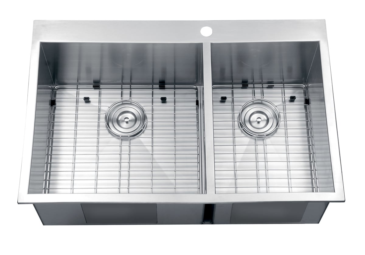 Ruvati 33" Stainless Steel Double Bowl Kitchen Sink