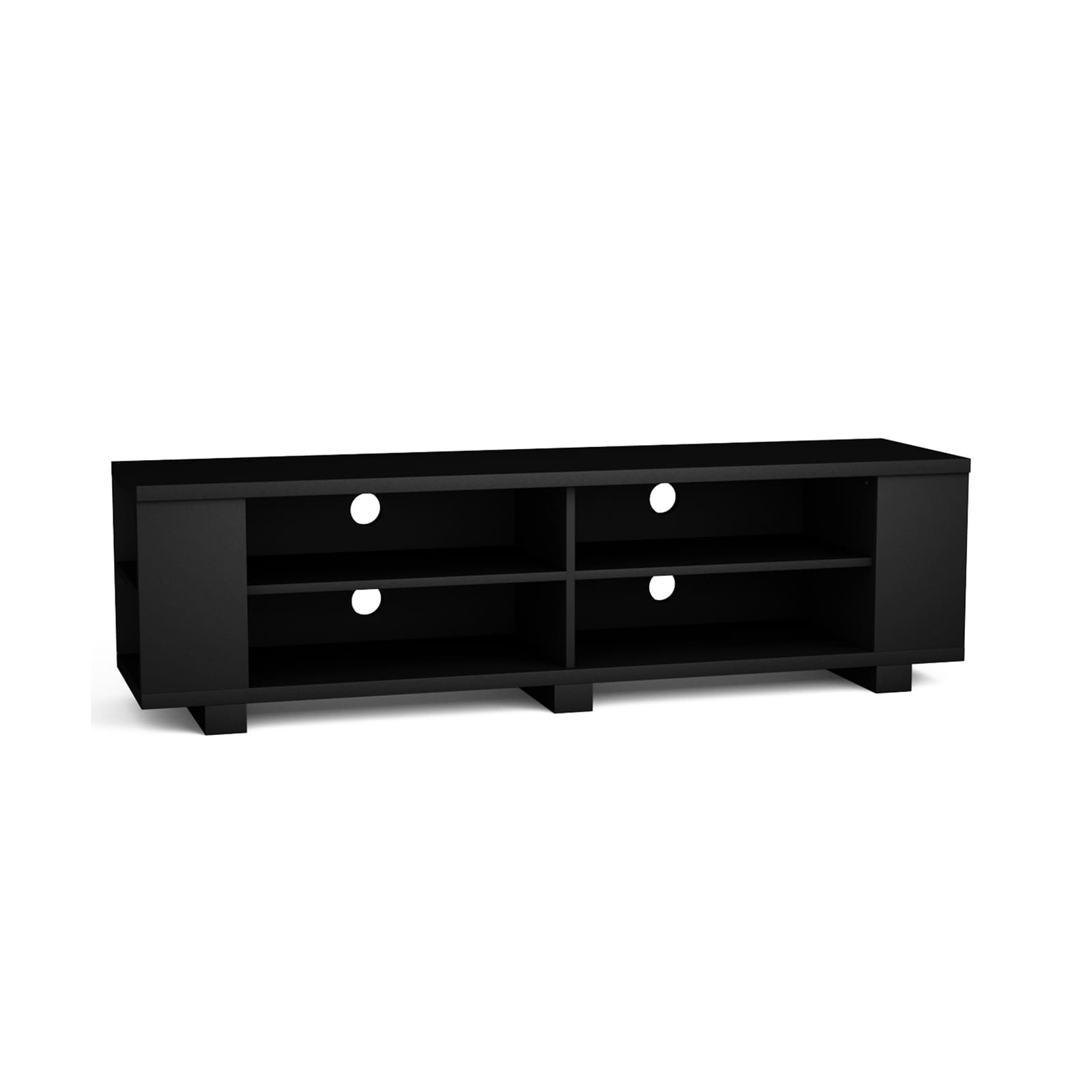 Ayelon - Modern/Contemporary Black 59-in W TV stand Integrated TV Mount ( Accommodates TVs up to ...