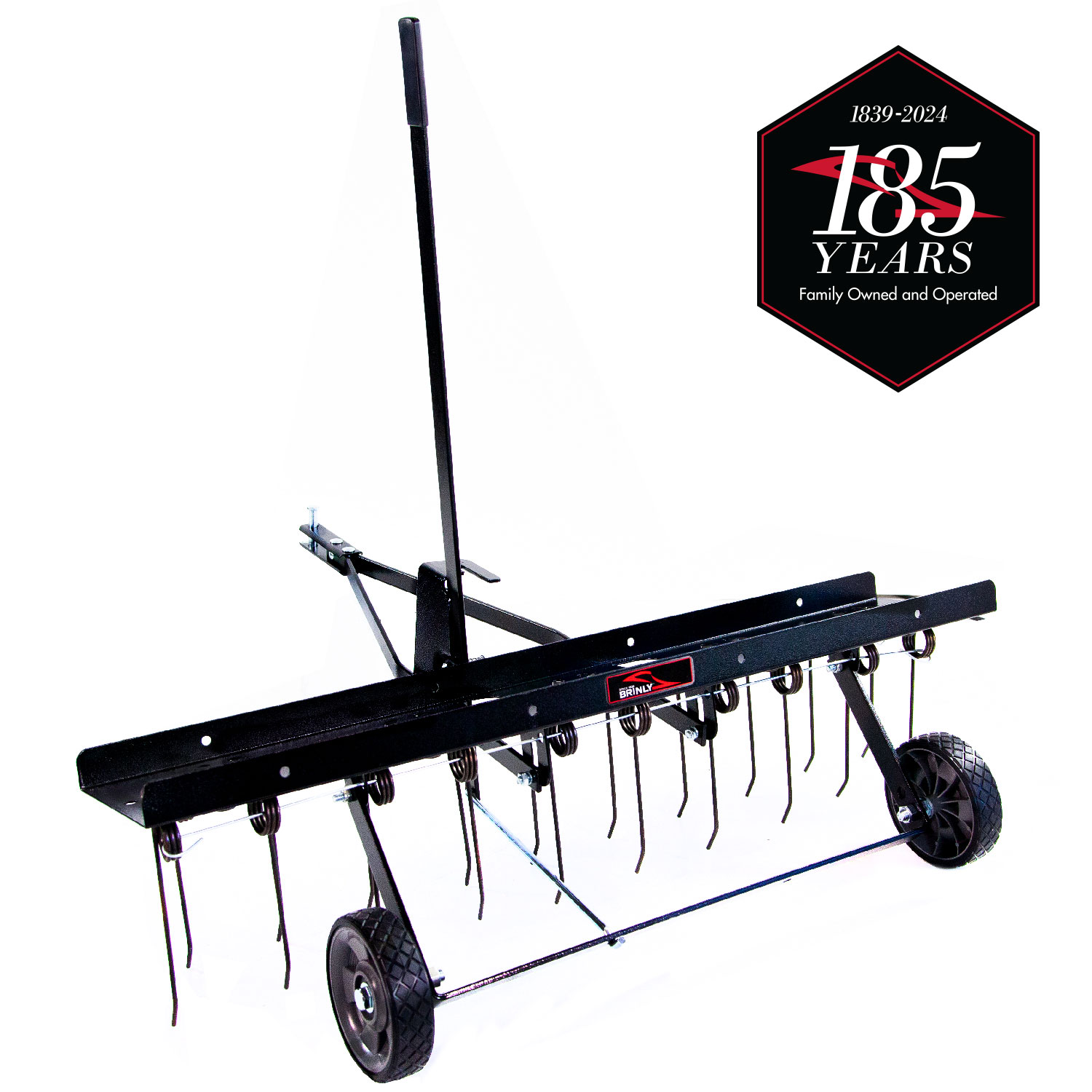 Brinly 40-Inch Tow-Behind Dethatcher with Adjustable Tine Depth and Replaceable Tines, Steel Frame, Pneumatic Wheels DT2-40BH-G Sansujyuku sansujyuku.com