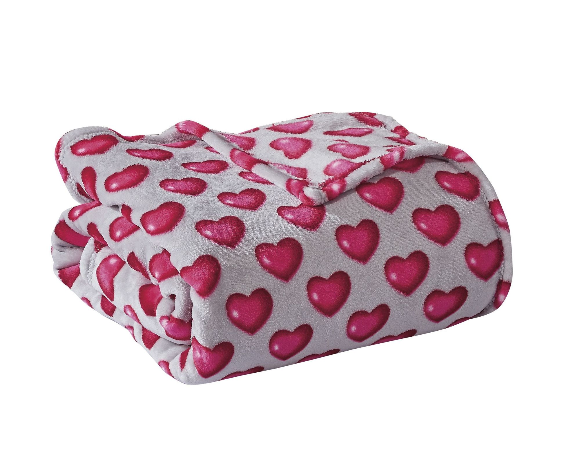 KATE AURORA Valentine's Day Emoji Hearts Ultra Soft and Plush Accent Throw Blanket 50 In W X 60 In L