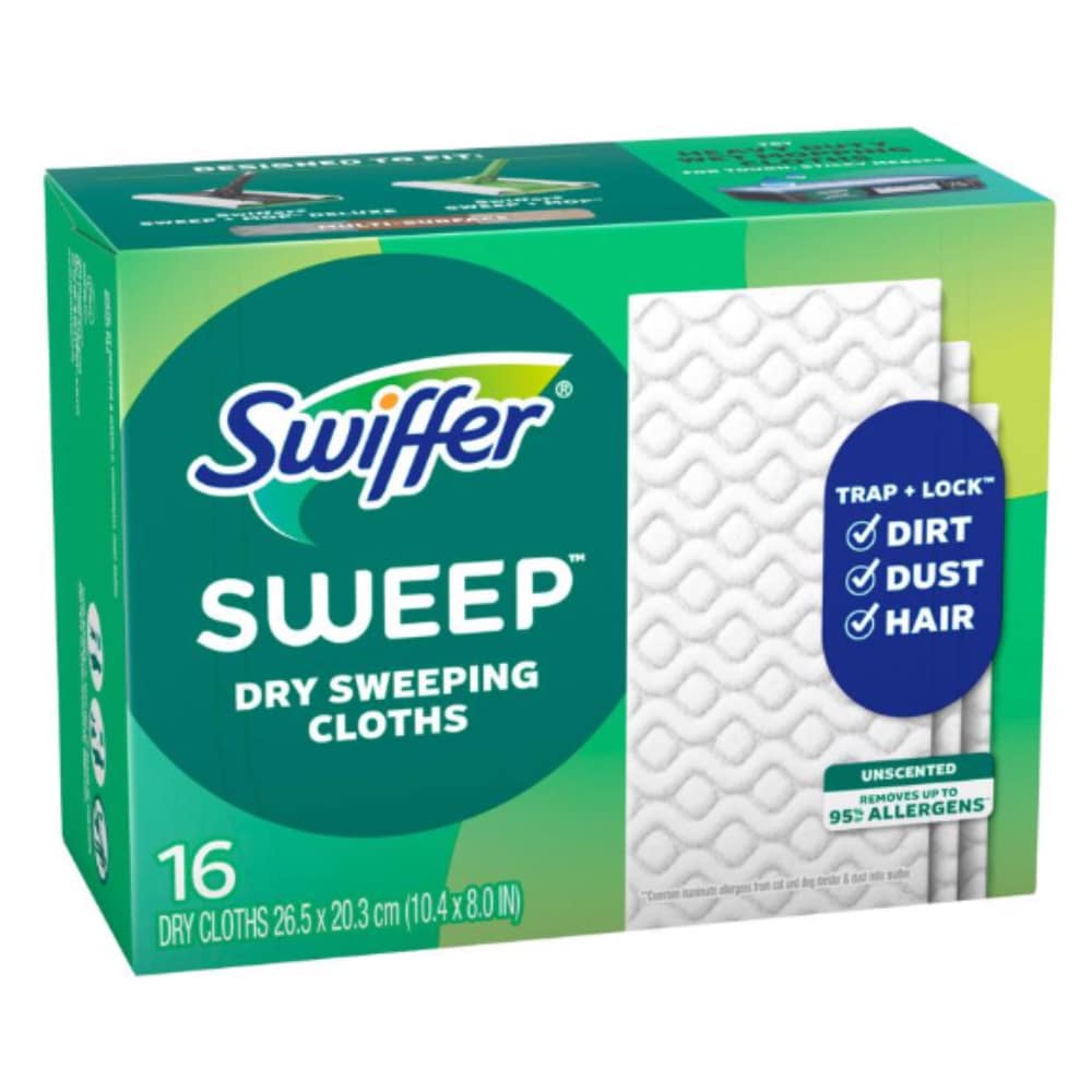 Swiffer  Sweeper 5.4 in. Dry Microfiber Dust Mop Refill 16 pk