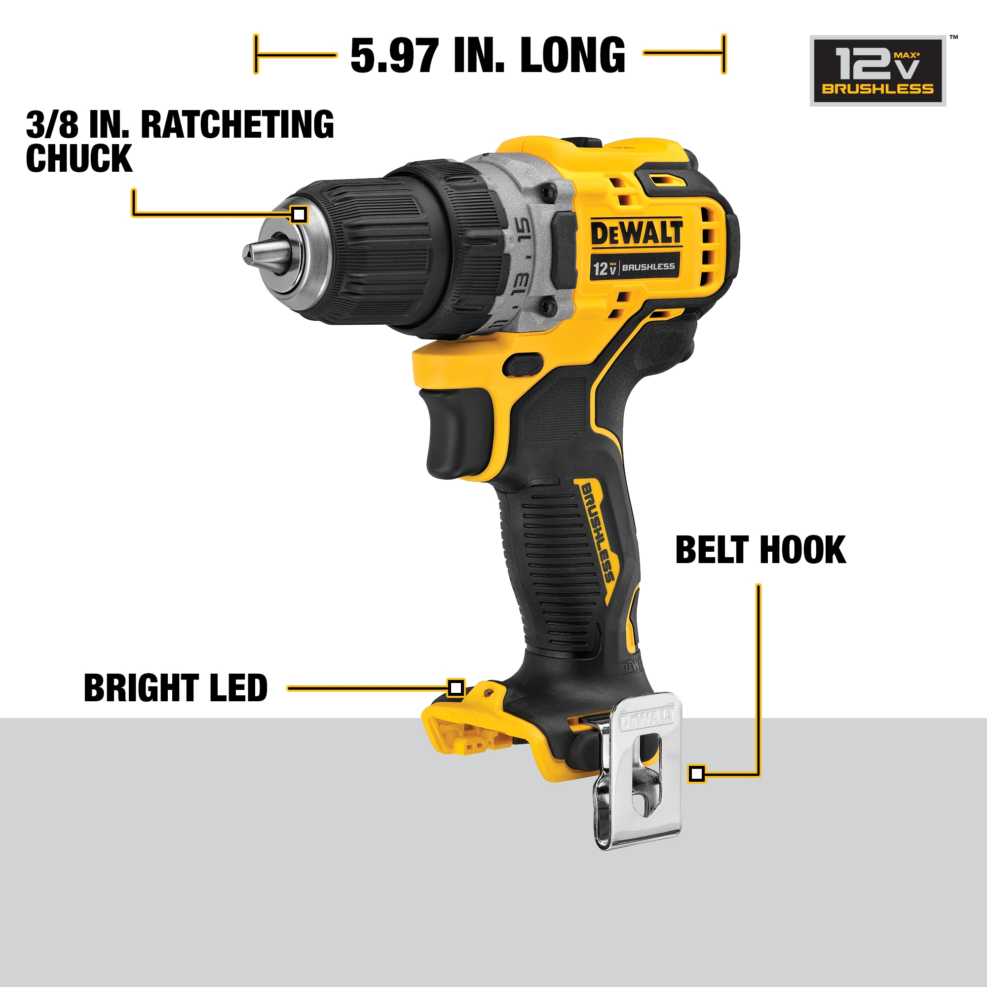 DEWALT Xtreme Drill and Impact Driver Kit with Batteries and Charger -  Brushless Motor - 3-LED Light - Cordless DCK221F2