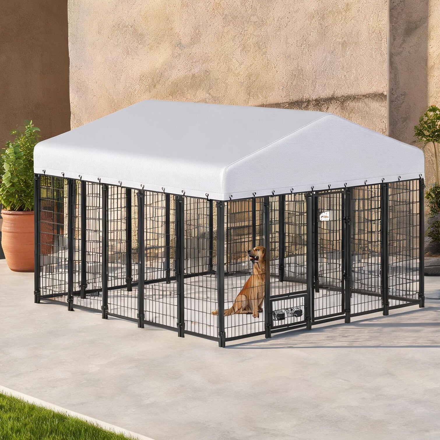 Naturefalls Covered Patio Crates and Houses and with Silver Steel and Oxford Cloth Storage and Metal Frame