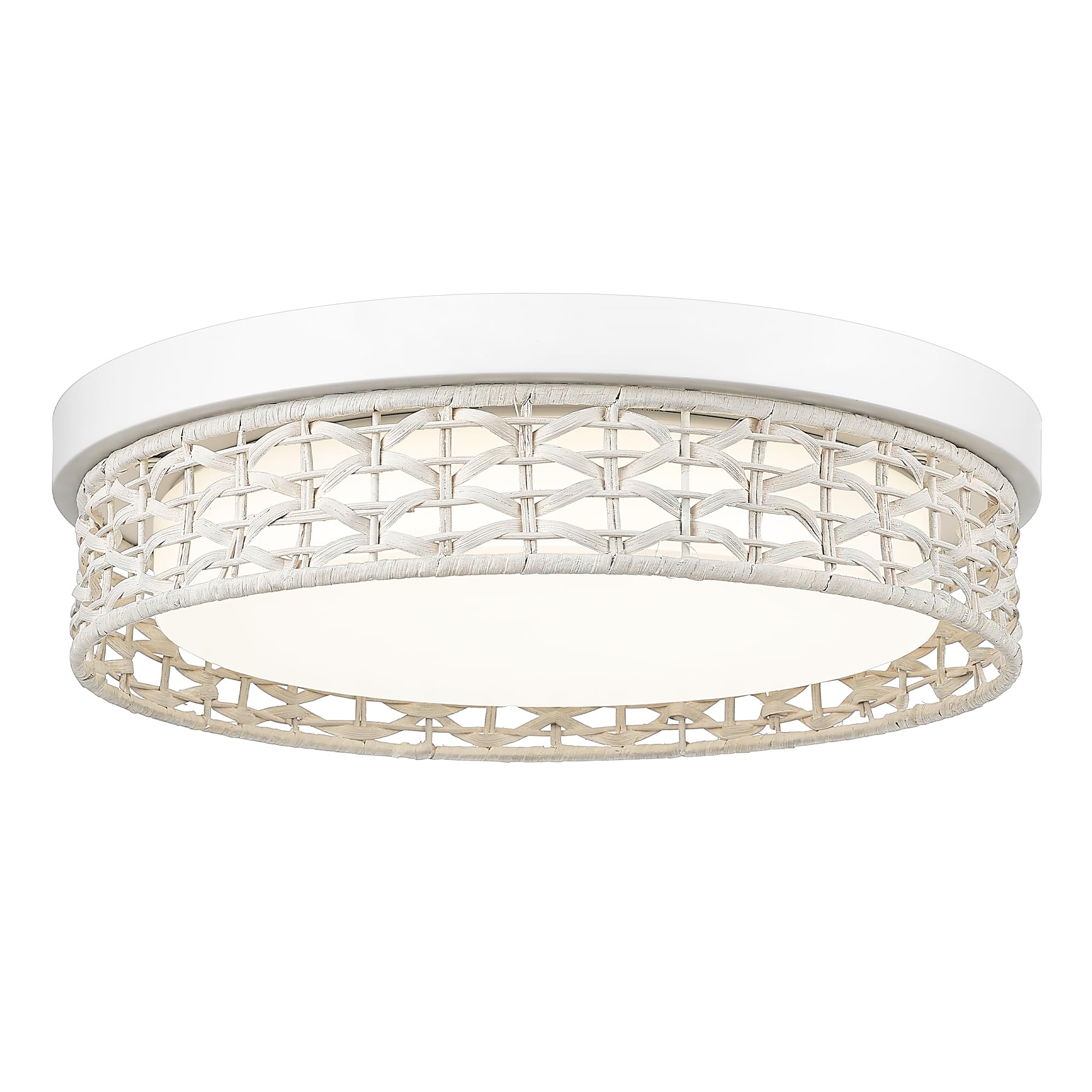 LTMATE LS5HJF87MF-LED WH JAZAVA 15.7-in White Integrated LED Flush Mount Light