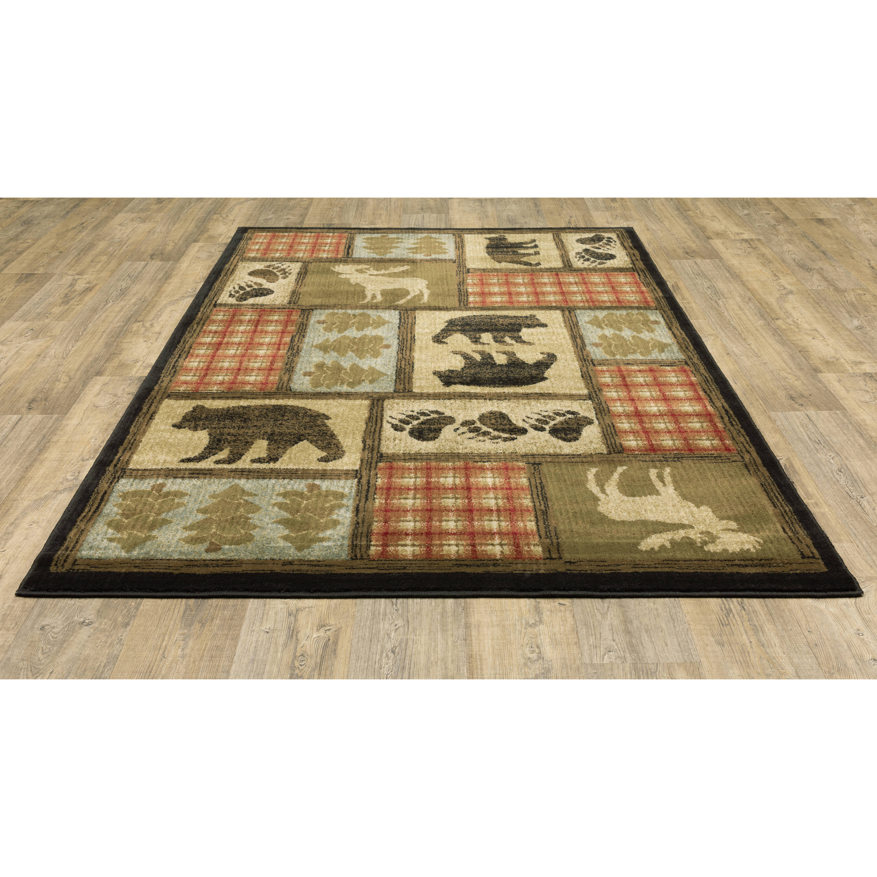 allen + roth Woodland 10 x 13 Brown Indoor Geometric Lodge Area Rug in the  Rugs department at Lowes.com