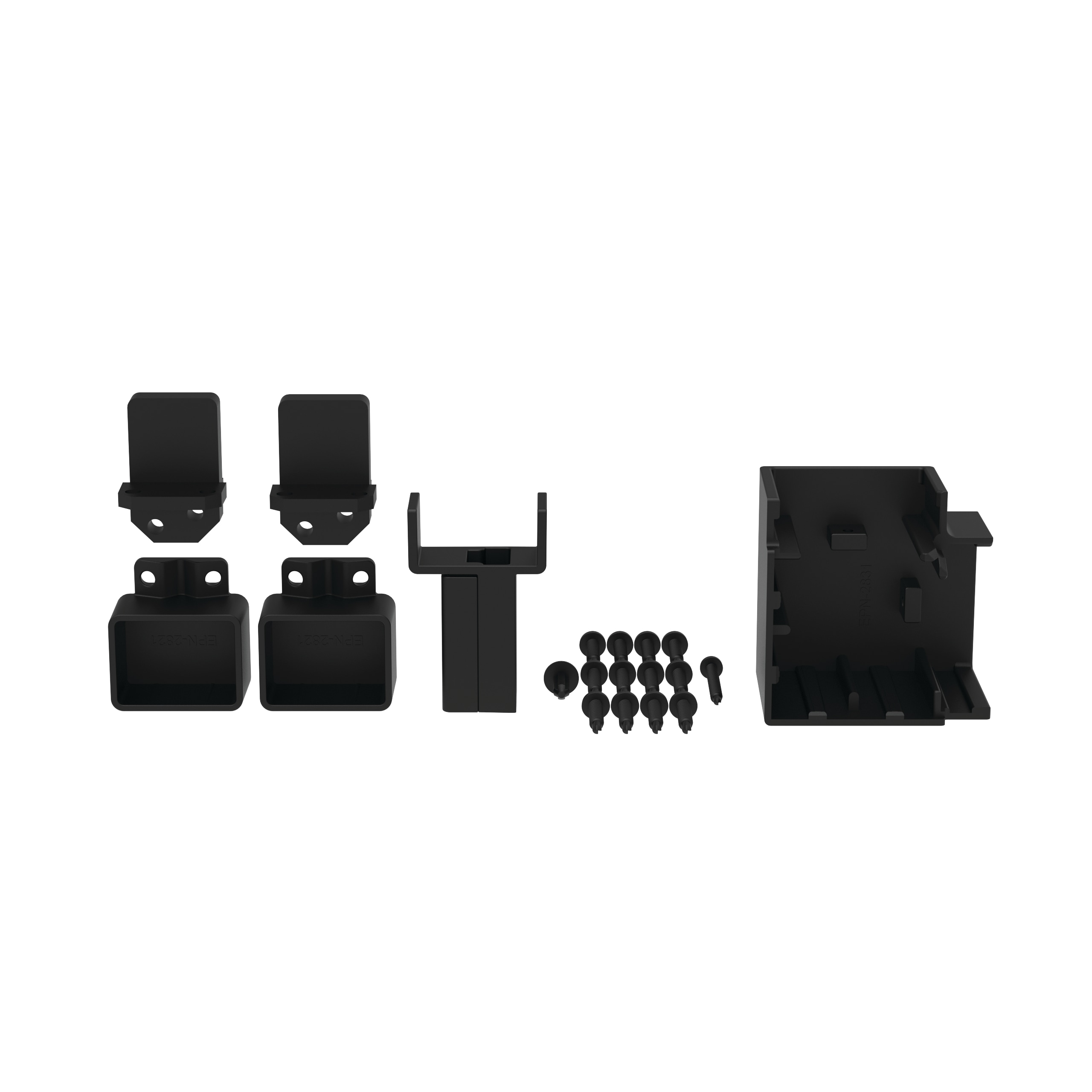 Freedom 73055584 5.31-in x 3.15-in Margate Matte Black Aluminum Line connector 4 -Pack