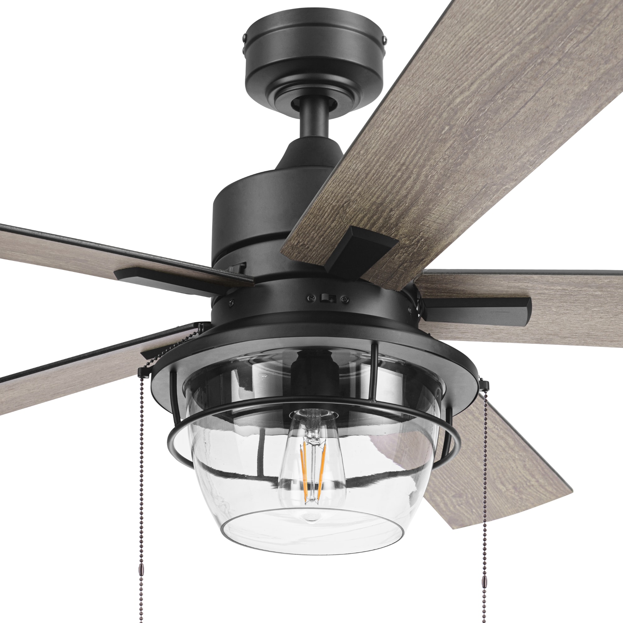 Harbor Breeze Murphy 52-in Matte Black Indoor/Outdoor Ceiling Fan 