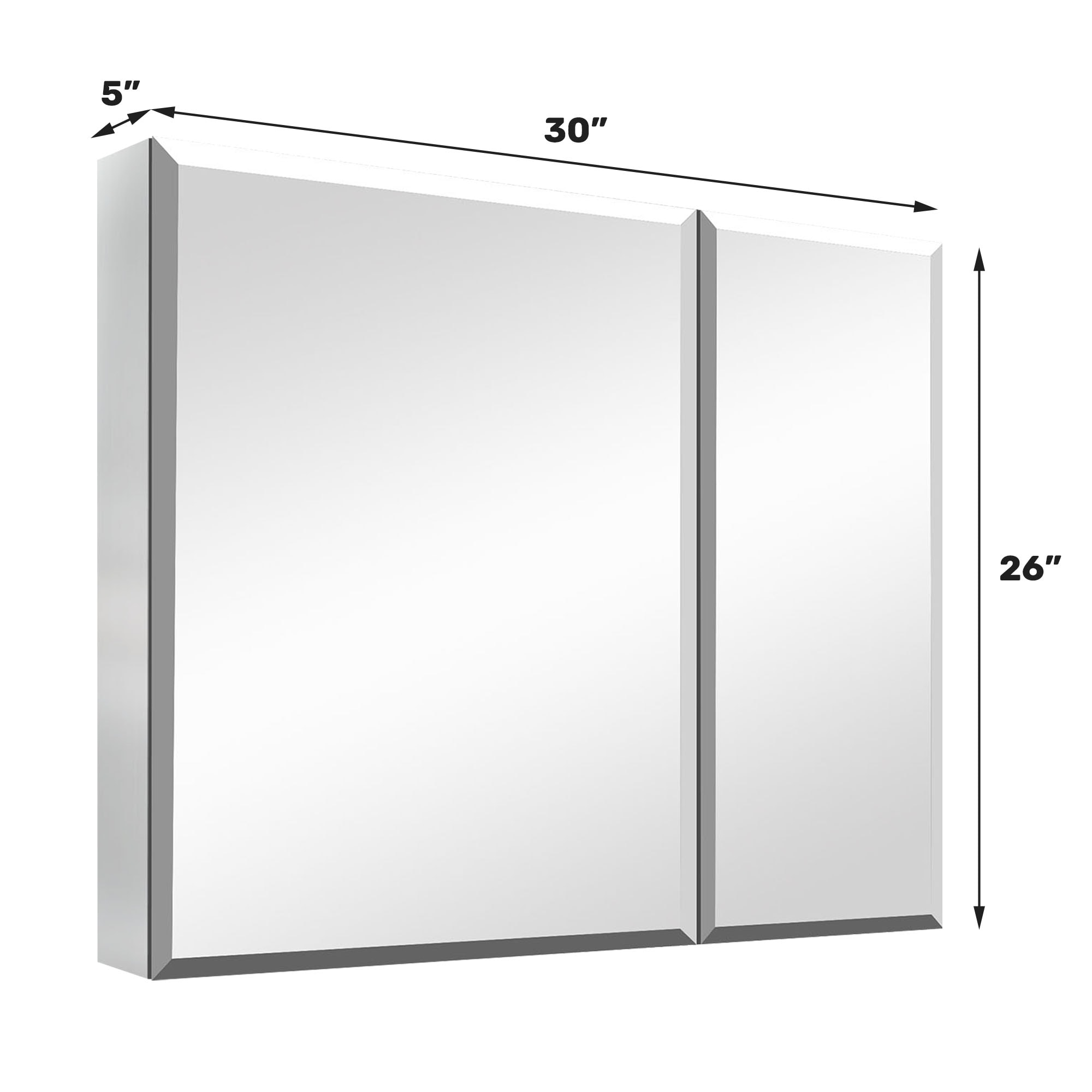 WELLFOR GIJ-MED04-3026SL Bathroom-Medicine-Cabinets - View #3