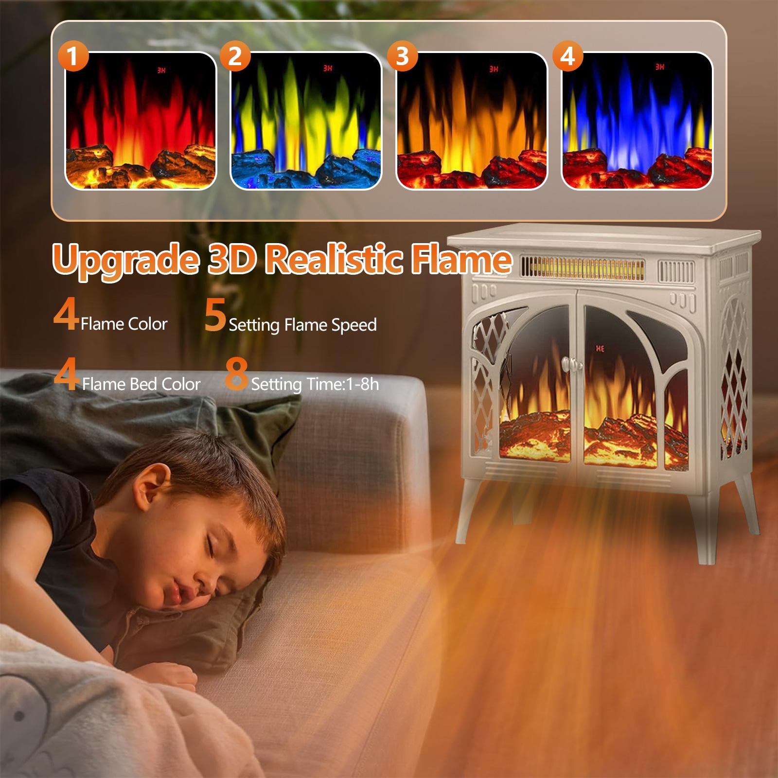 BANSA ROSE LLZJLY41412 Electric-Fireplaces - View #4