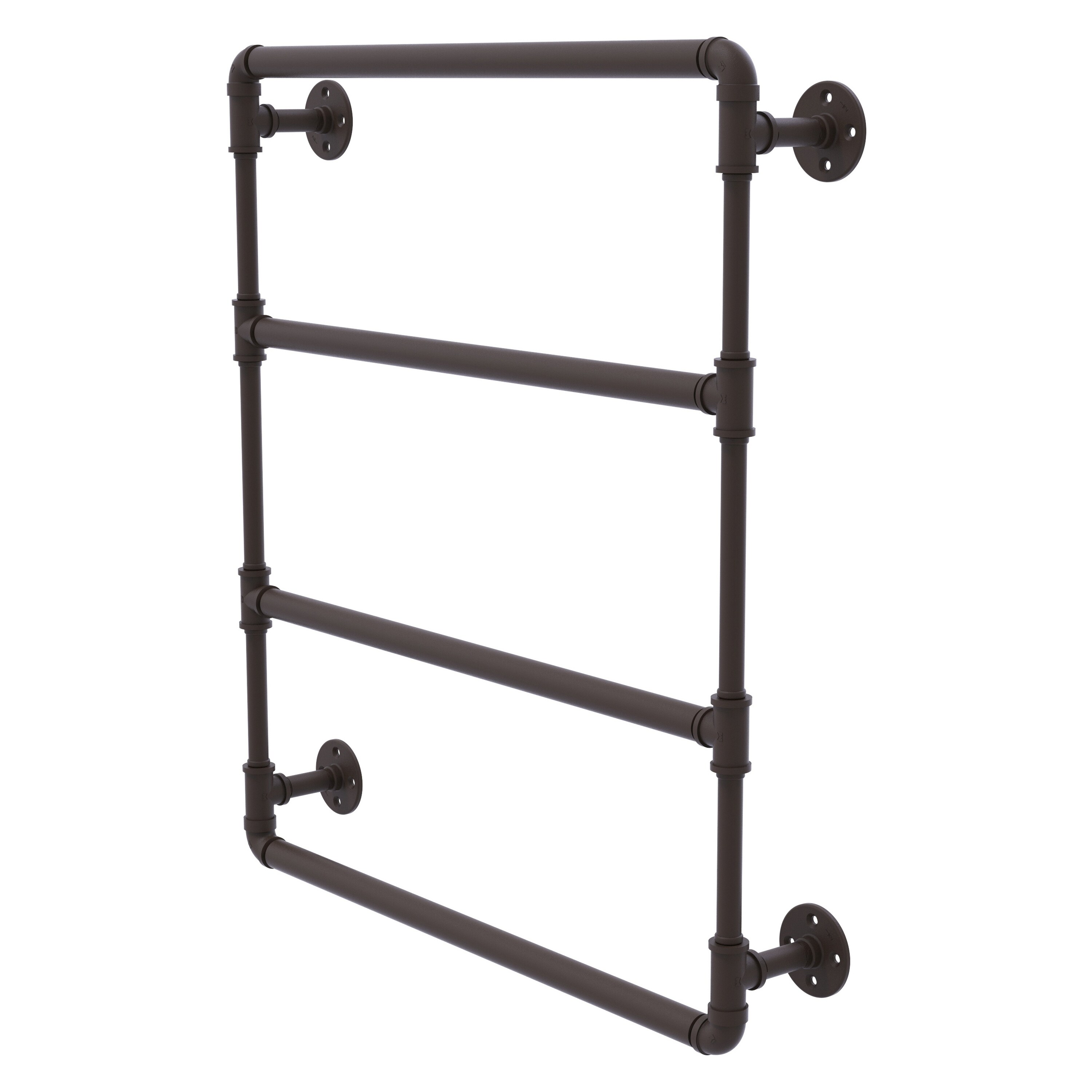 Allied Brass P-280-36-LTB-ORB Pipeline 36-in double Oil-rubbed bronze Wall mount 4-tier Towel Bar