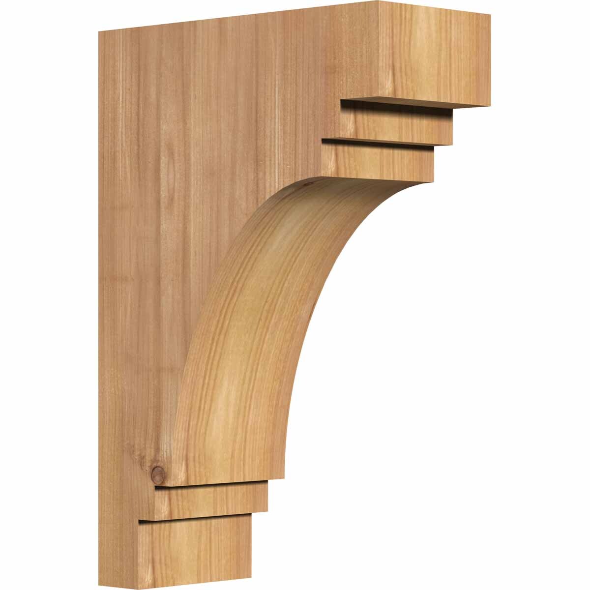Ekena Millwork COR04X08X12PEC00SWR 3.5-in x 8-in x 12-in Pescadero Unfinished Western red cedar Wood Paintable/Stainable Corbel