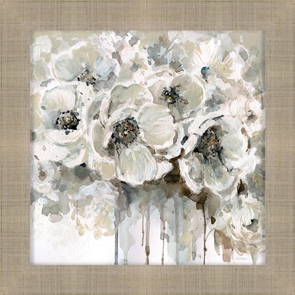  1607-8181LOW Framed 34-in H x 34-in W Floral Print
