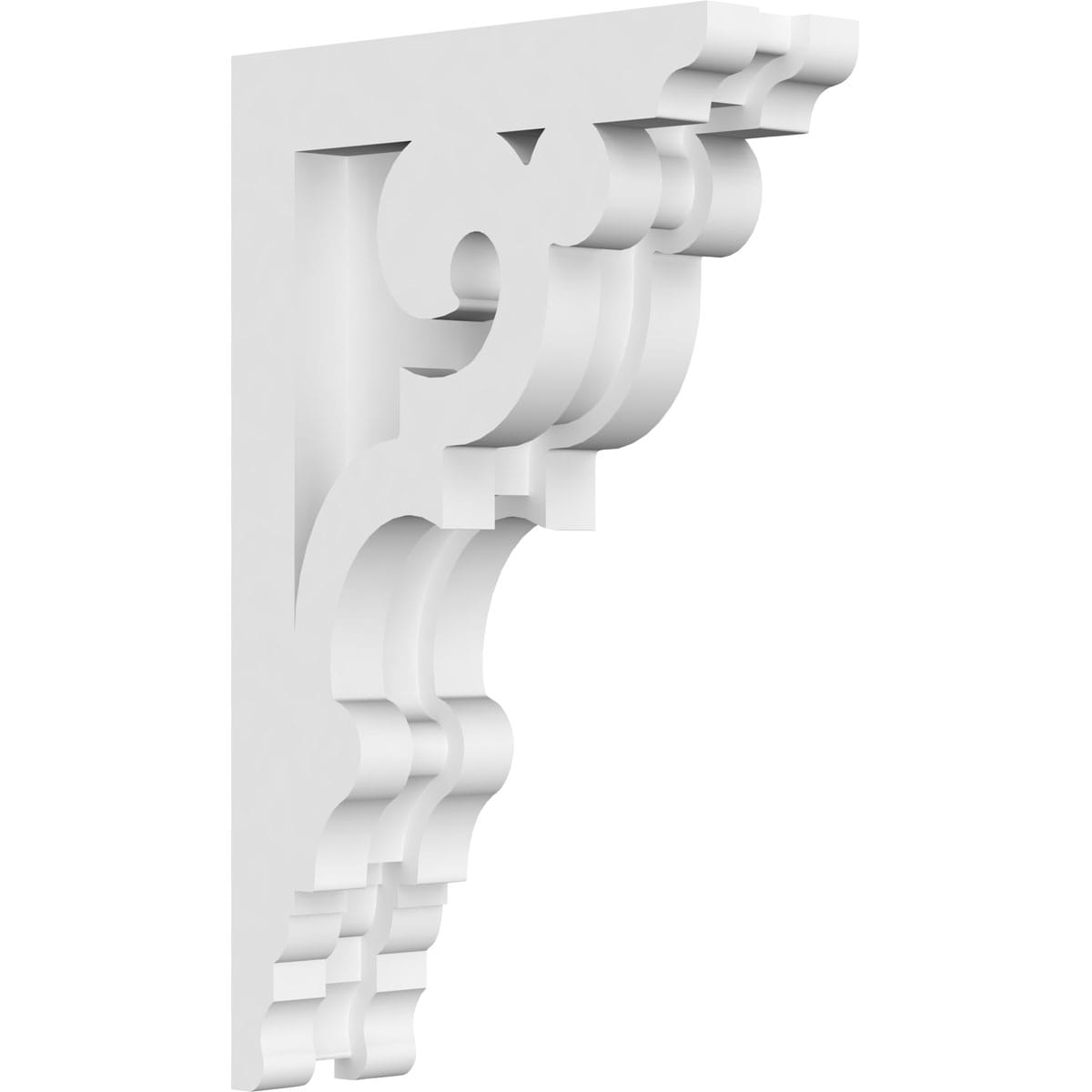 Ekena Millwork CORP01X05X09PR 1.875-in x 5.5-in x 9-in Preston Unfinished White PVC Paintable Corbel