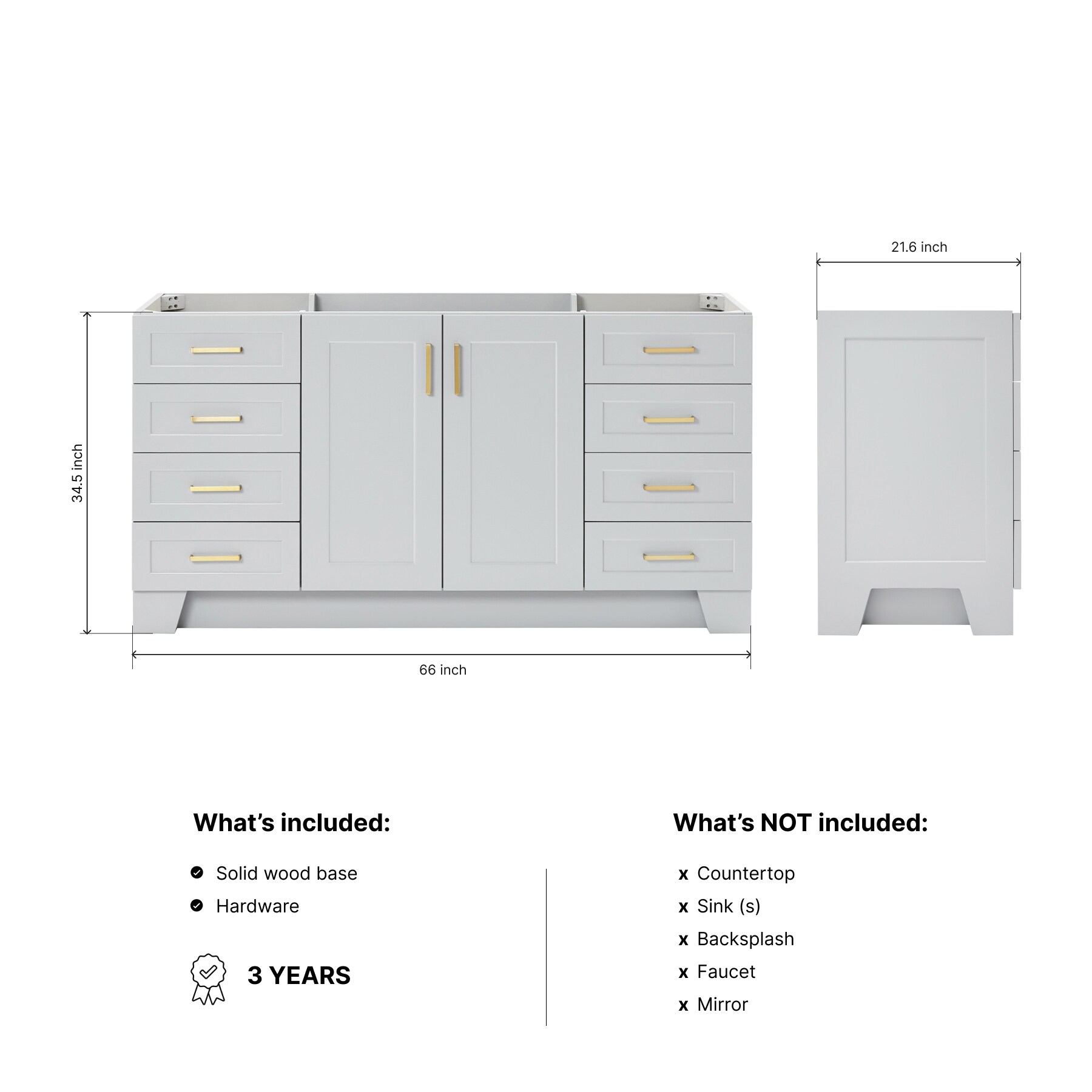 ARIEL Q066S-BC-GRY vanities - View #4