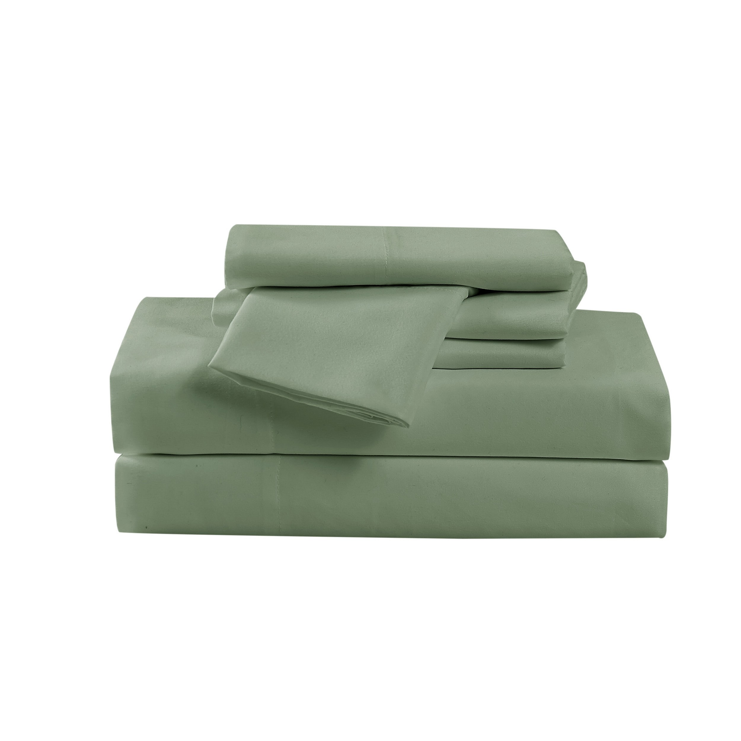 Cannon SS3941GRSK-4200 Split king 180 -Thread Count Polyester Green Bed Sheet Set