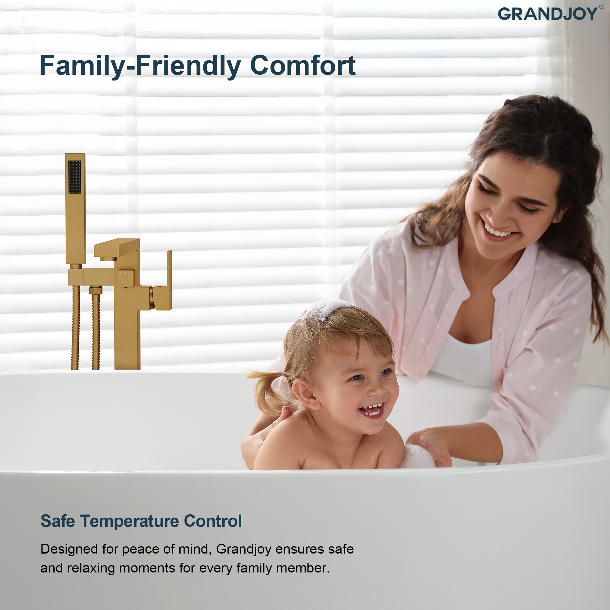 GRANDJOY SFS-1066-BK12 Roman-Tub-Faucets - View #11