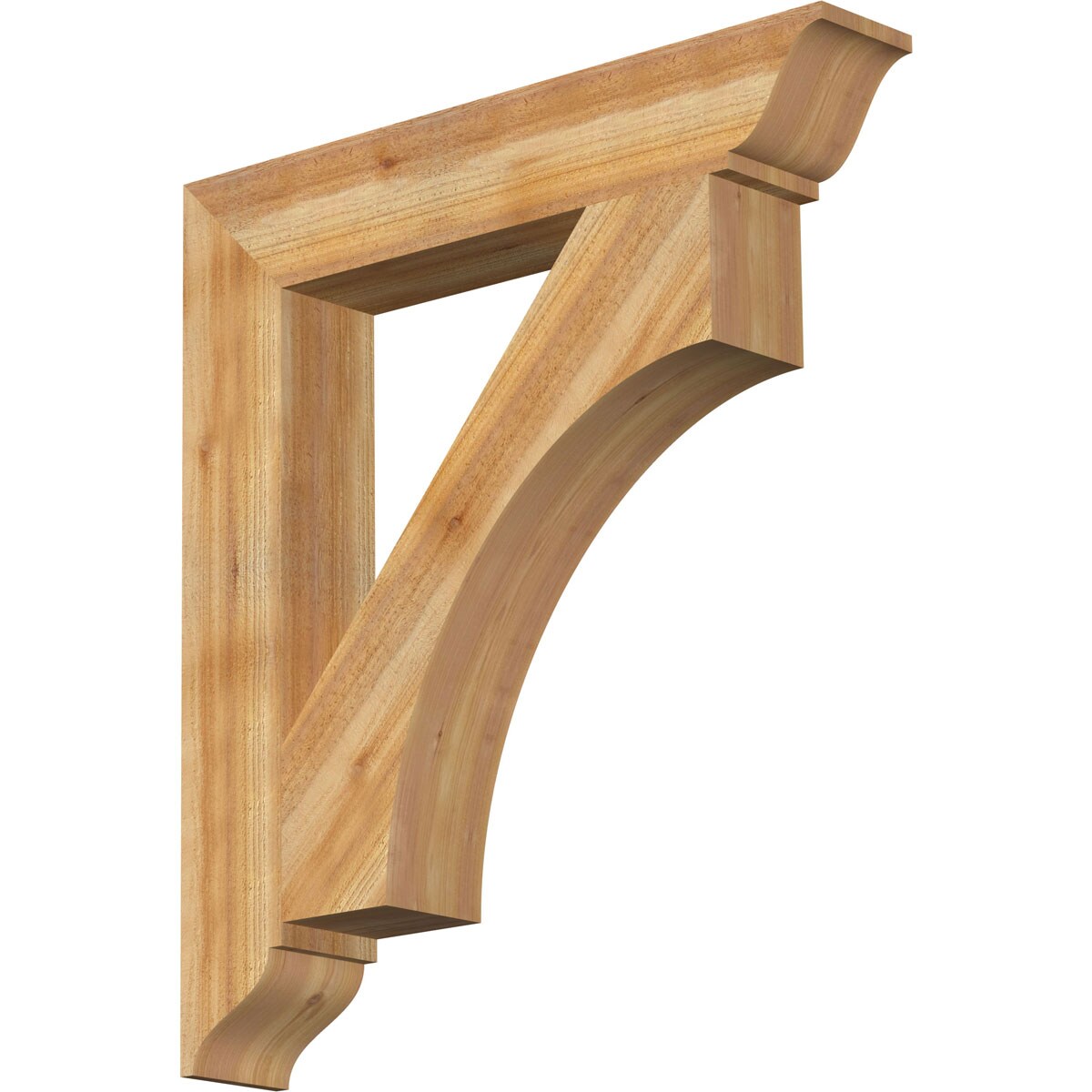 Ekena Millwork BKT06X36X40WTL01RWR Westlake traditional rough sawn 6-in x 36-in x 40-in Western red cedar Brown Wood Standard bracket