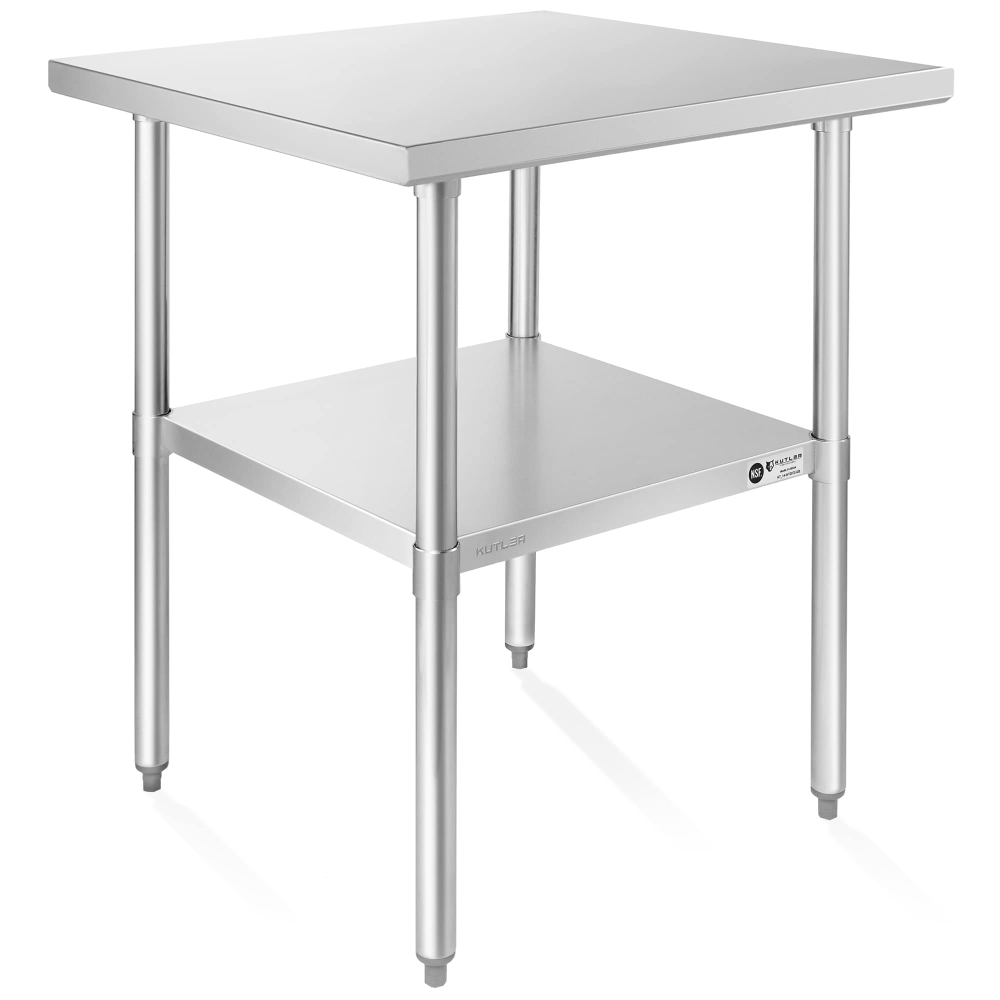 KUTLER PREP-KT-03. 24 x 24 NSF Commercial Stainless Steel Table for Kitchen Prep and Work
