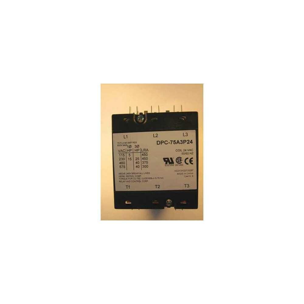 Total Tool ZX9RLY1153 Definite Purpose Contactor, 75 amp, 3 Pole 24 V
