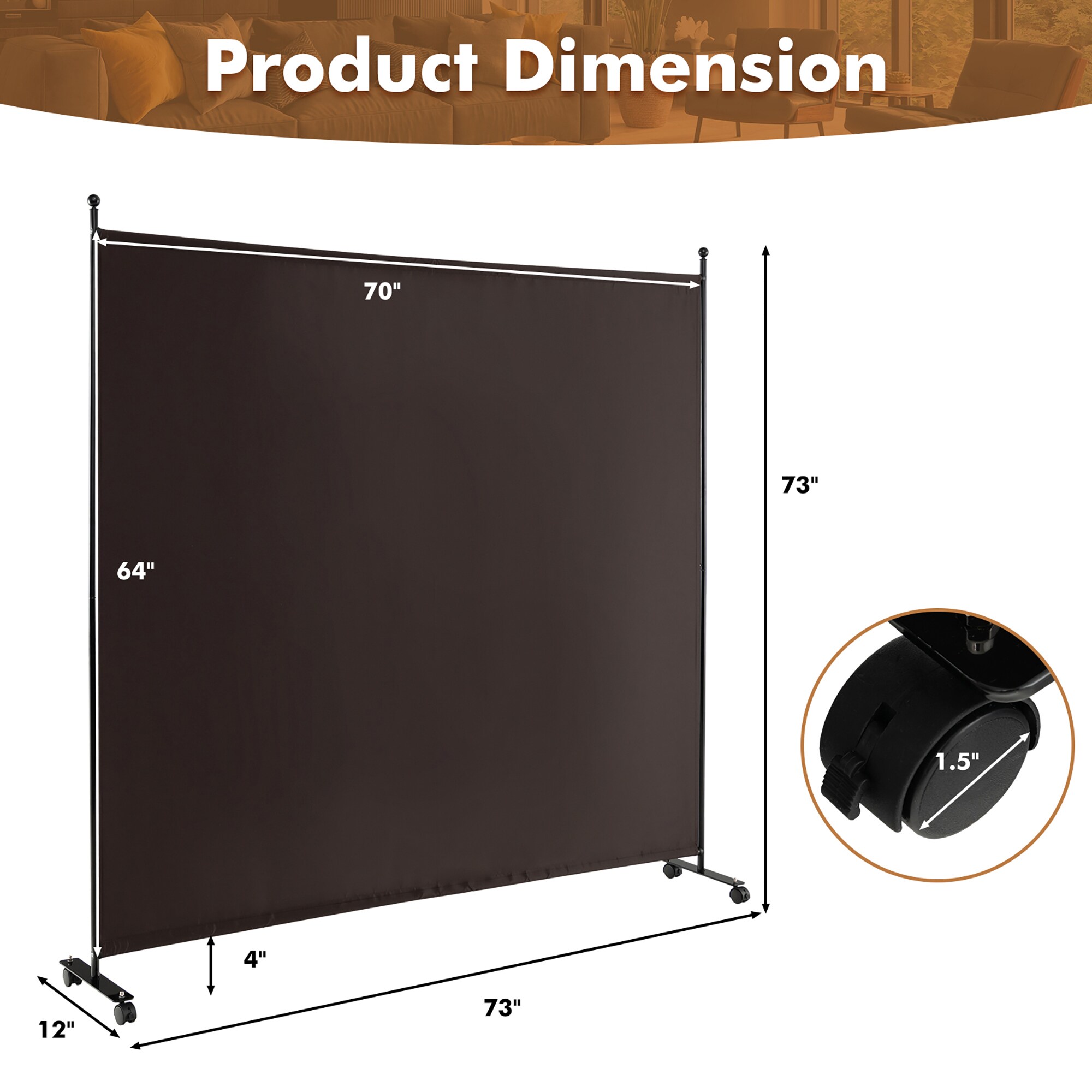 Goplus LWS00318 Indoor-Privacy-Screens - View #2