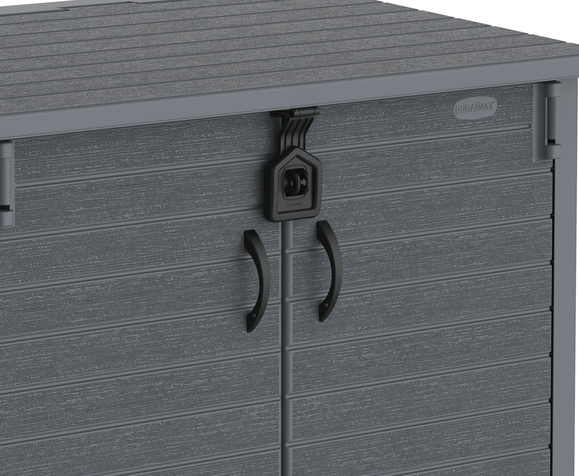 Duramax Gray Resin Outdoor Deck Storage Shed with Latching Doors