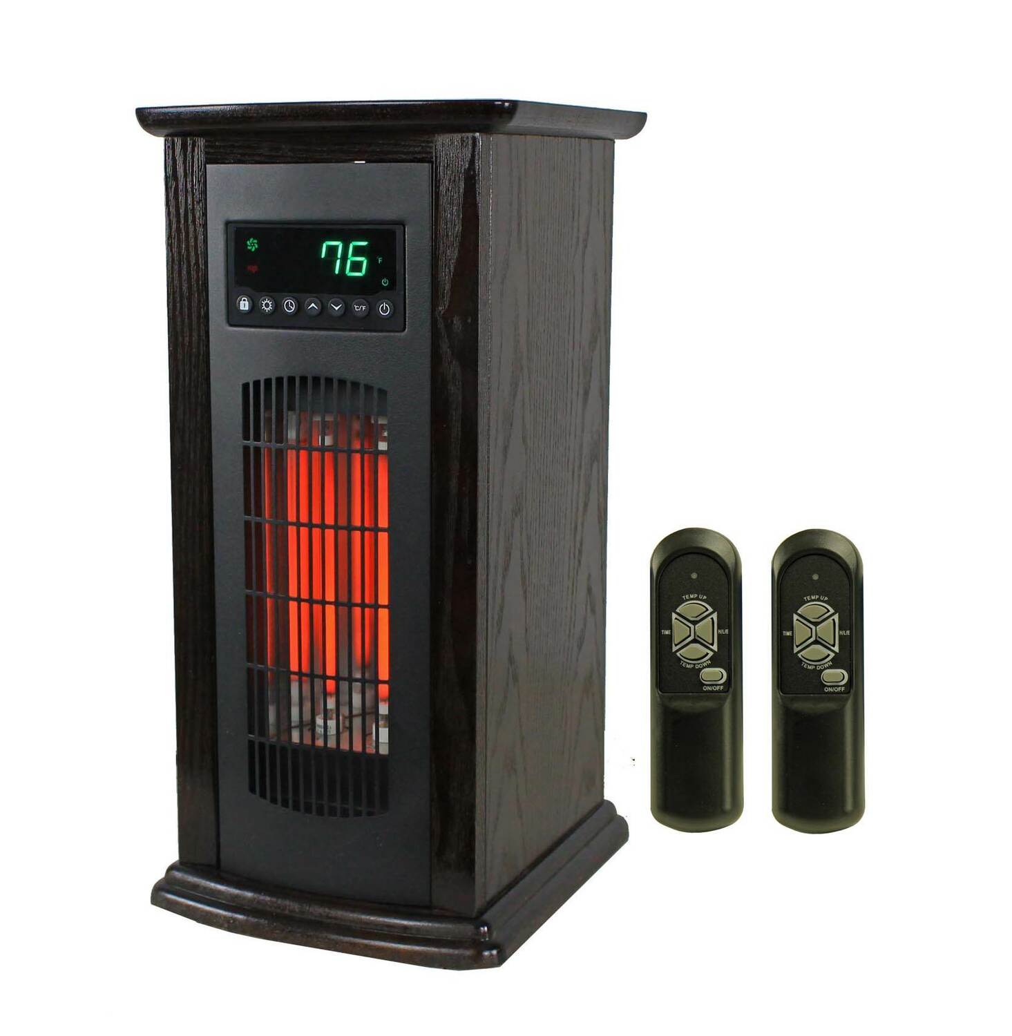 Lifesmart 47881 Up to 1500-Watt Infrared Quartz Tower Indoor Electric Space Heater with Thermostat and Remote Included