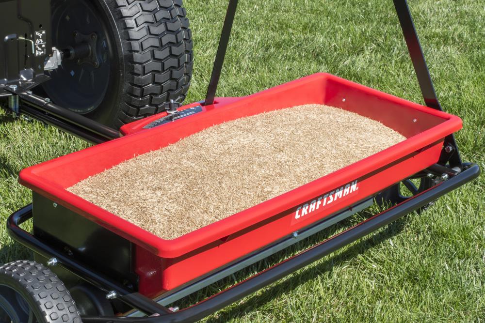 CRAFTSMAN 100lb Capacity Spike Aerator Drop TowBehind Spreader at