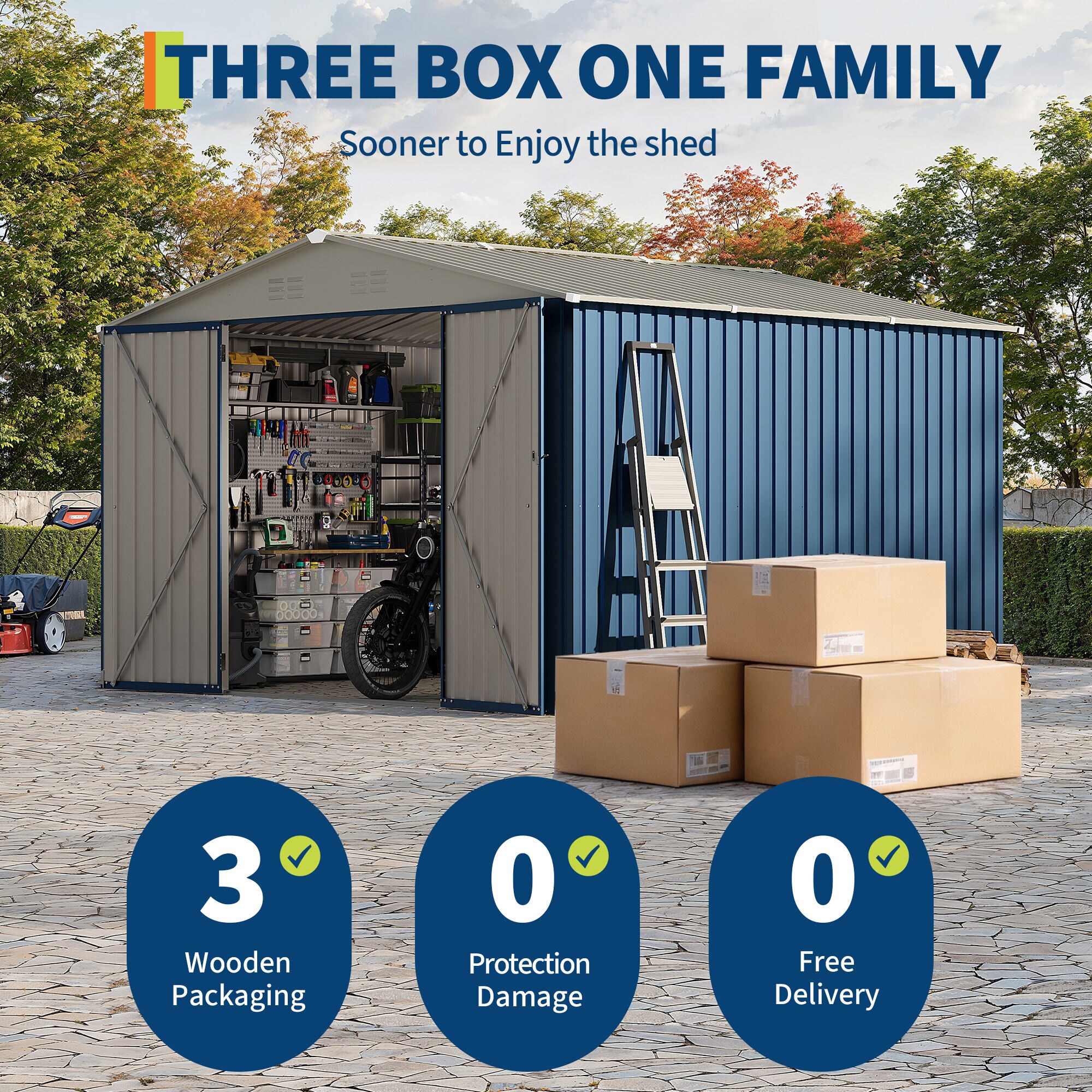 Garvee LMY-PPG-348VW8QR Metal-Storage-Buildings-Sheds - View #6