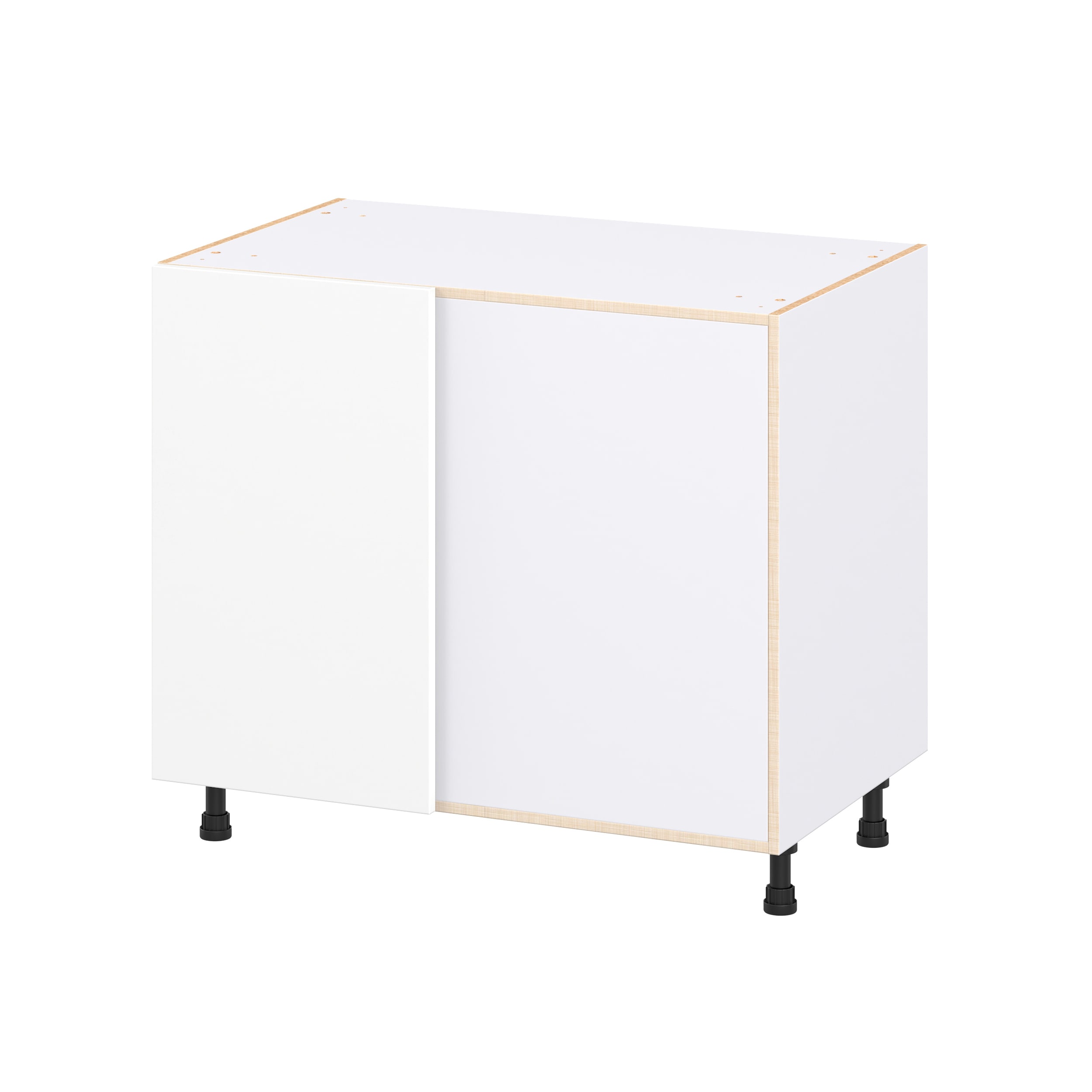 Hugo&Borg Lasalle 39-in W x 34.5-in H x 24.5-in D Bright White Slab Laminate Blind Base Fully Assembled Cabinet Flat Panel Slab