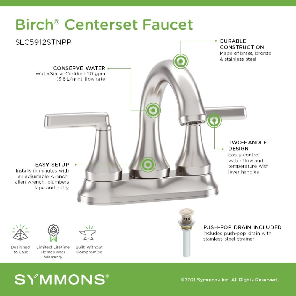 Symmons SLC5912STNPP Lavatory-Faucets - View #4