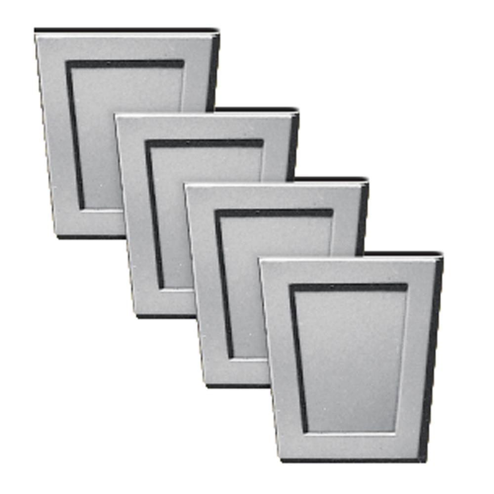 Builders Edge 180020001016 4 -Pack 4-in x 4.5-in Gray Polypropylene Gable Vent Keystones