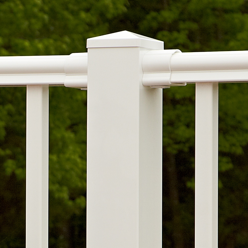 Fiberon 4-in x 4-in Homeselect White PVC Deck Post Cap in the Deck Post ...