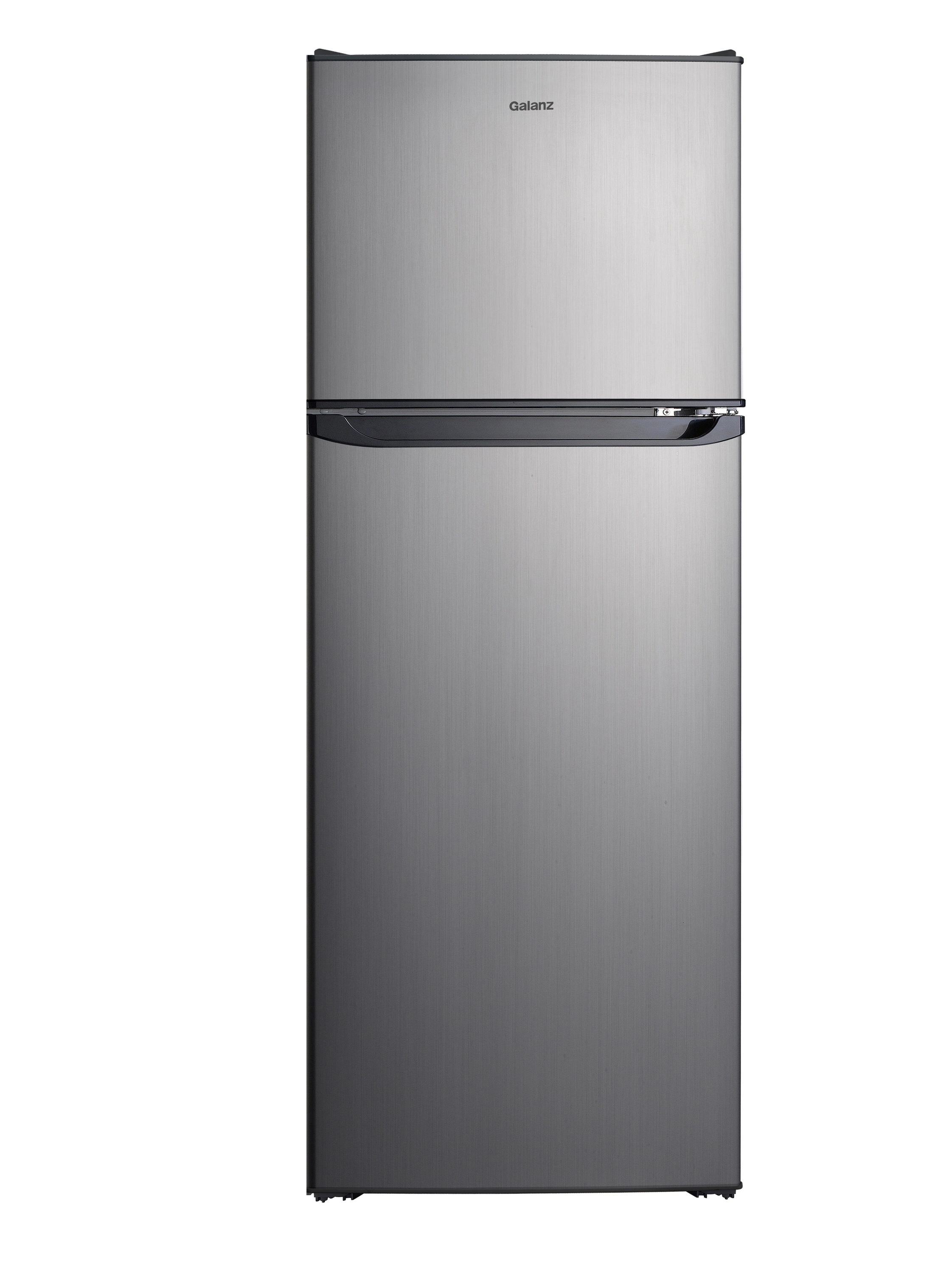 Galanz Retro 10-cu ft Counter-depth Top-Freezer Refrigerator (Vinyl Black)  ENERGY STAR in the Top-Freezer Refrigerators department at