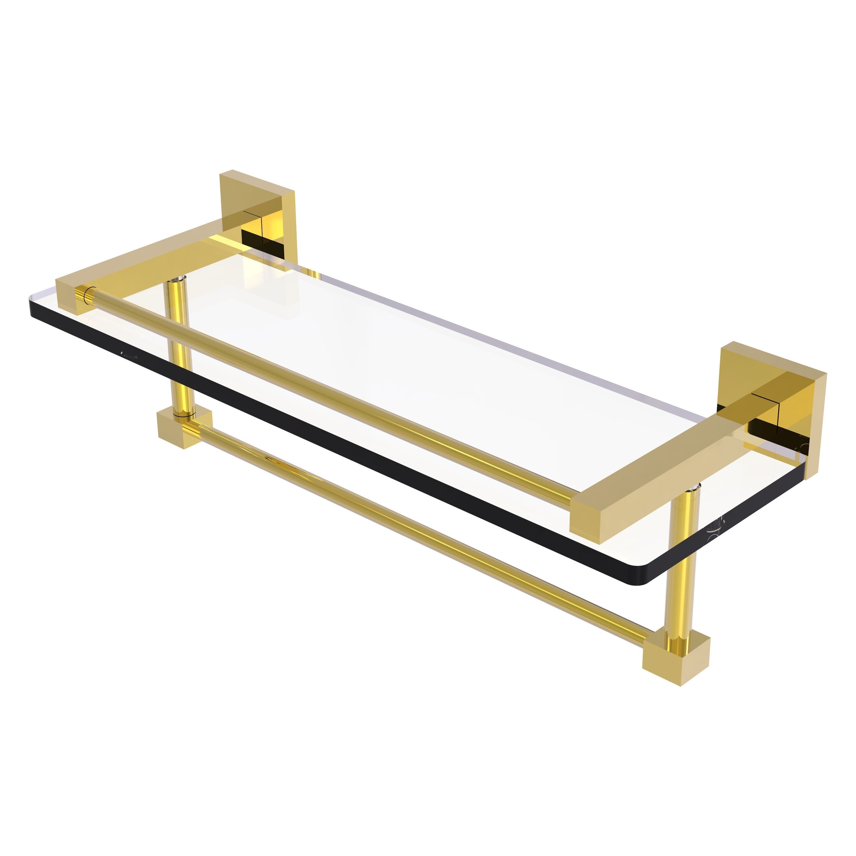 Allied Brass Montero Polished 1-Tier Brass Wall Mount Bathroom Shelf ...