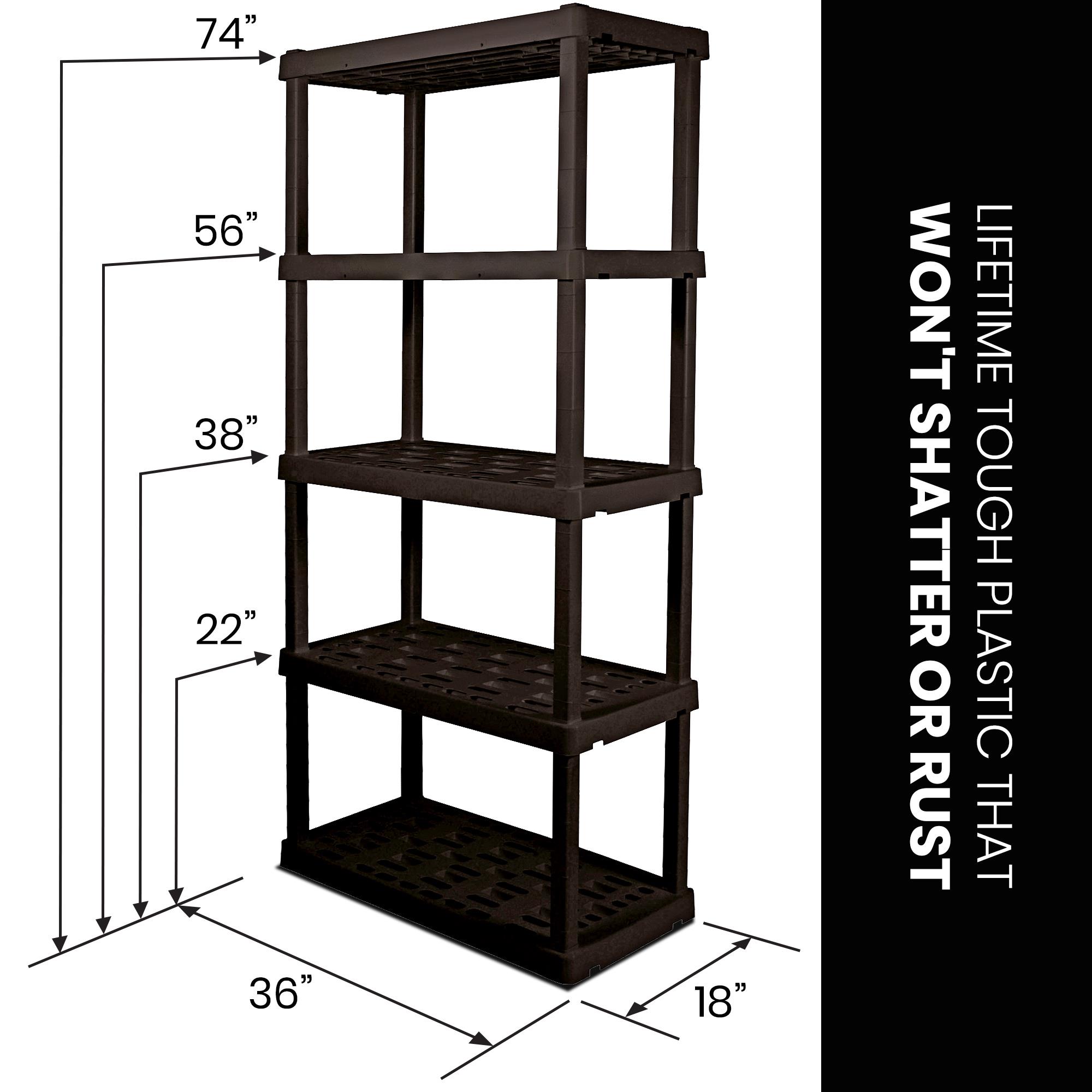 19 in. D x 13.2 in. W x 43.3 in. H 4 Layers of Black Metal Corner Display  Rack Multi-Purpose Wall Mount Bathroom Shelf