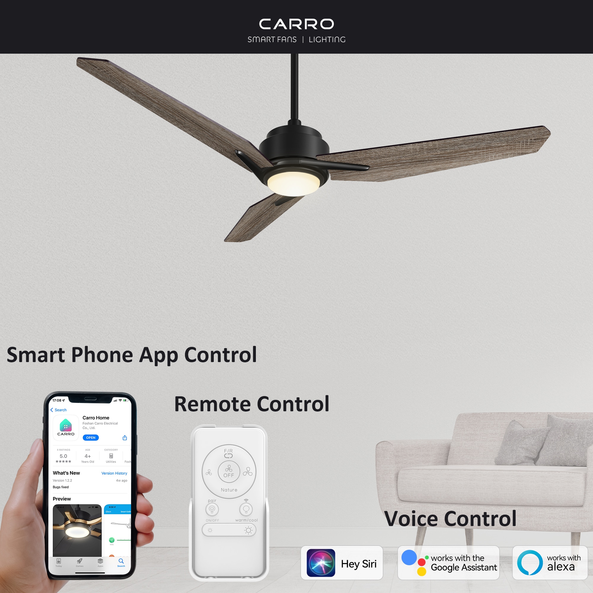 CARRO USA LS523J3-L11-BS-1 Ceiling-Fans - View #2