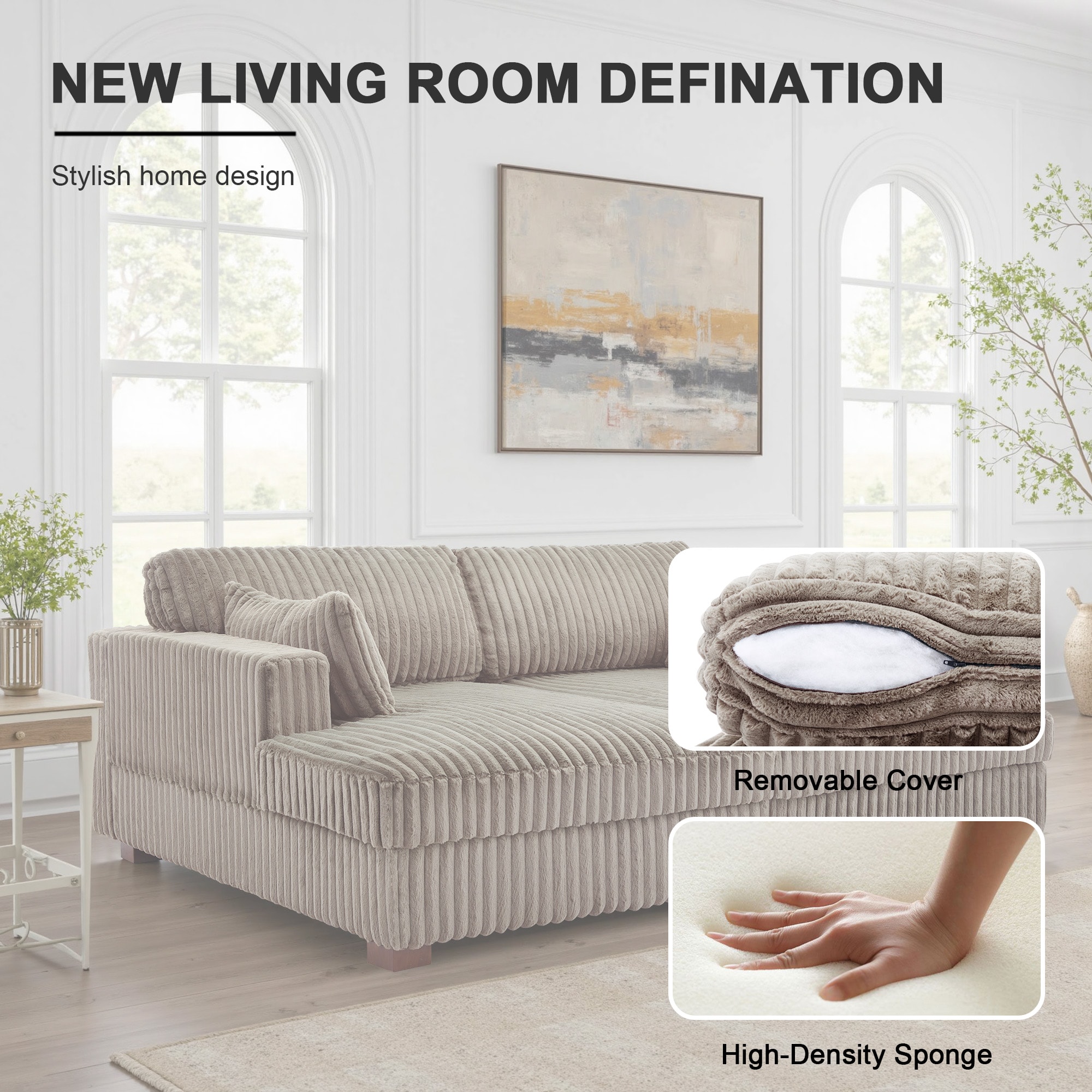 Dreamsidea LS-CS02F-RH LGRA-L-R Sofas-Loveseats - View #6