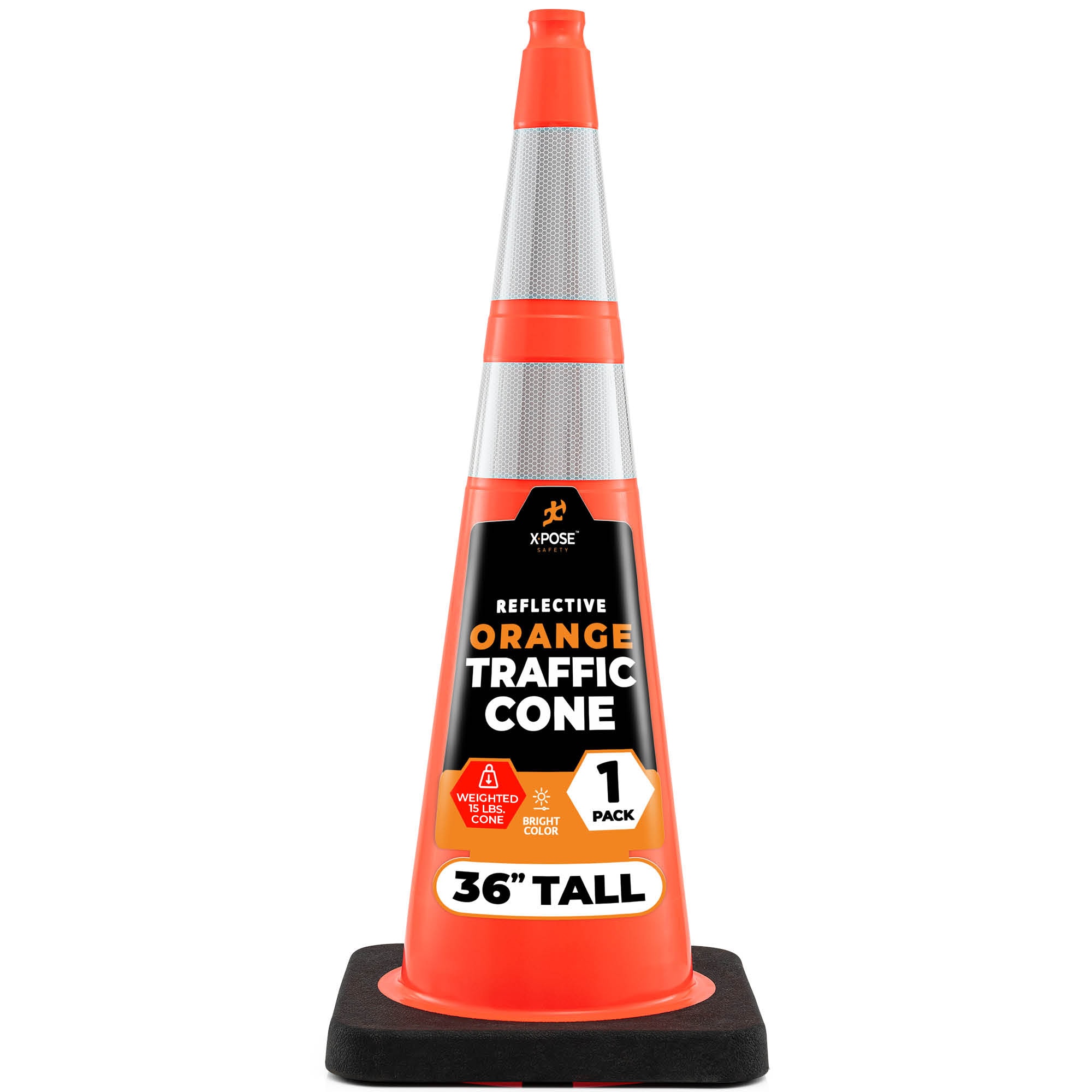 XPOSE SAFETY OTC36-64-15L-1-X 36-in Orange Traffic safety cone
