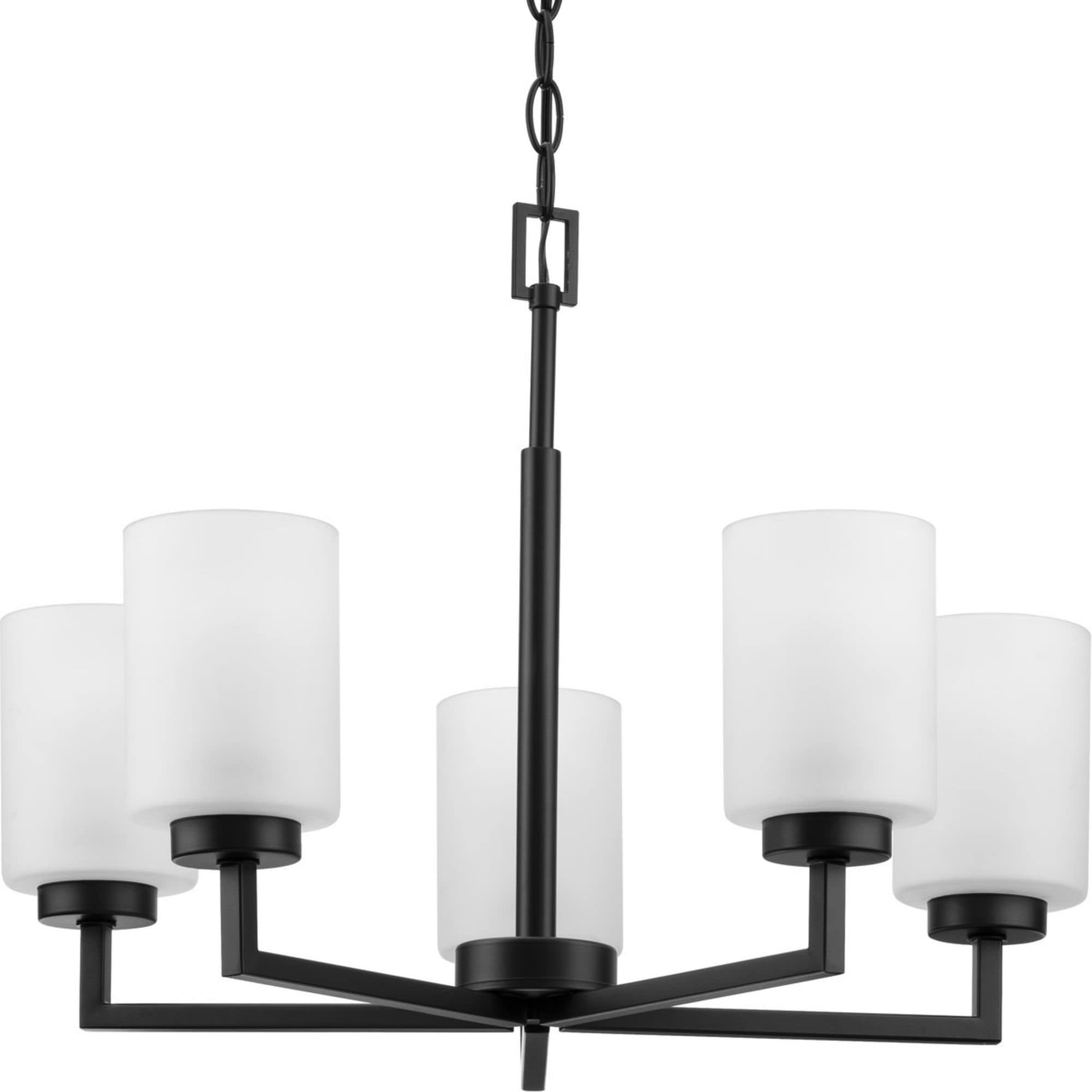 Progress Lighting P400385-31M Rexington 5 -Light Matte Black Modern/contemporary For Use in Bedrooms, Dining Rooms, Foyers, Kitchens, Living Rooms Chandelier