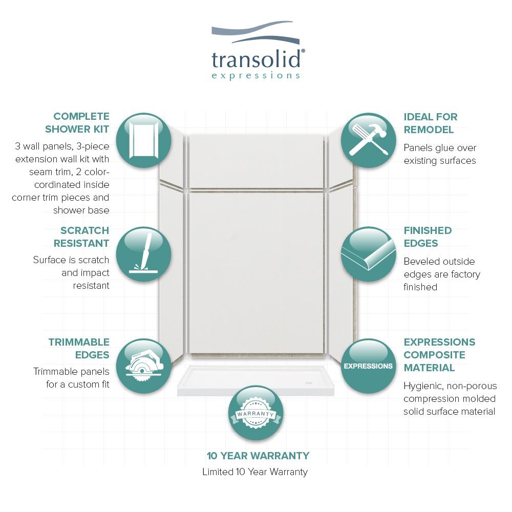 Transolid KSX603296-44 Alcove-Shower-Kit - View #2